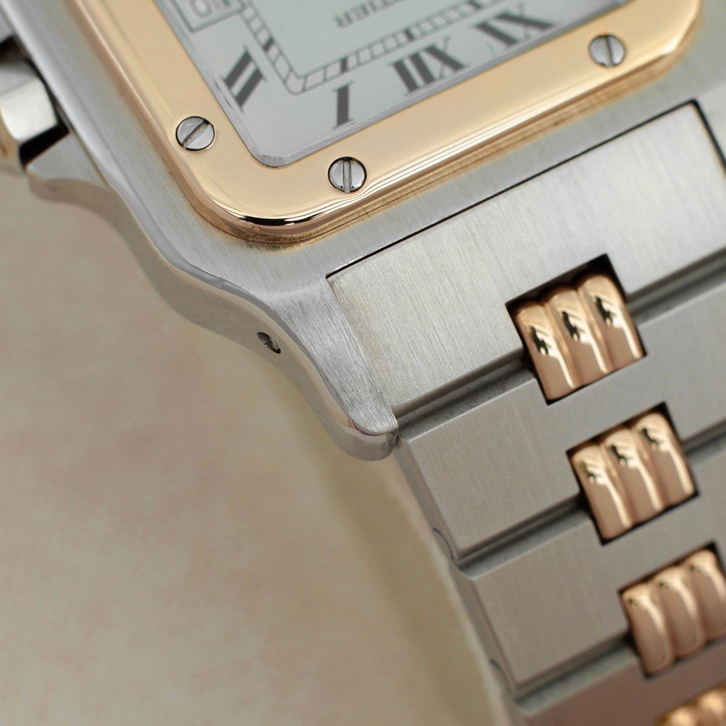 Cartier Santos 2961 (Unknown (random serial)) - White dial 29 mm Gold/Steel case (7/8)