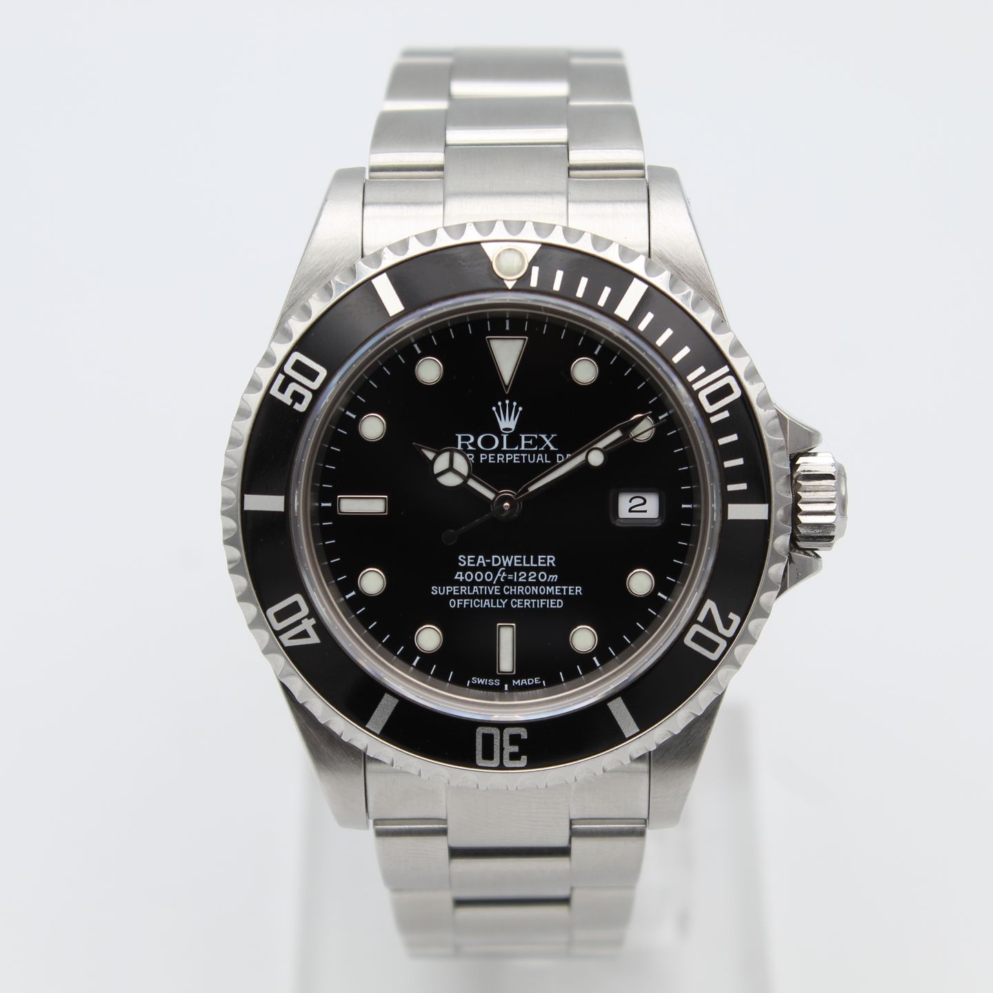 Rolex Sea-Dweller 4000 16600 (2003) - Zwart wijzerplaat 40mm Staal (1/8)