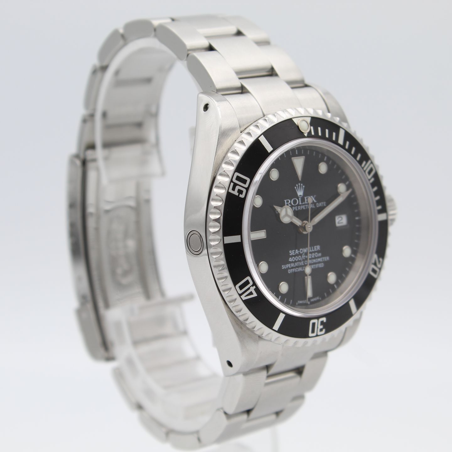 Rolex Sea-Dweller 4000 16600 (2003) - Zwart wijzerplaat 40mm Staal (3/8)