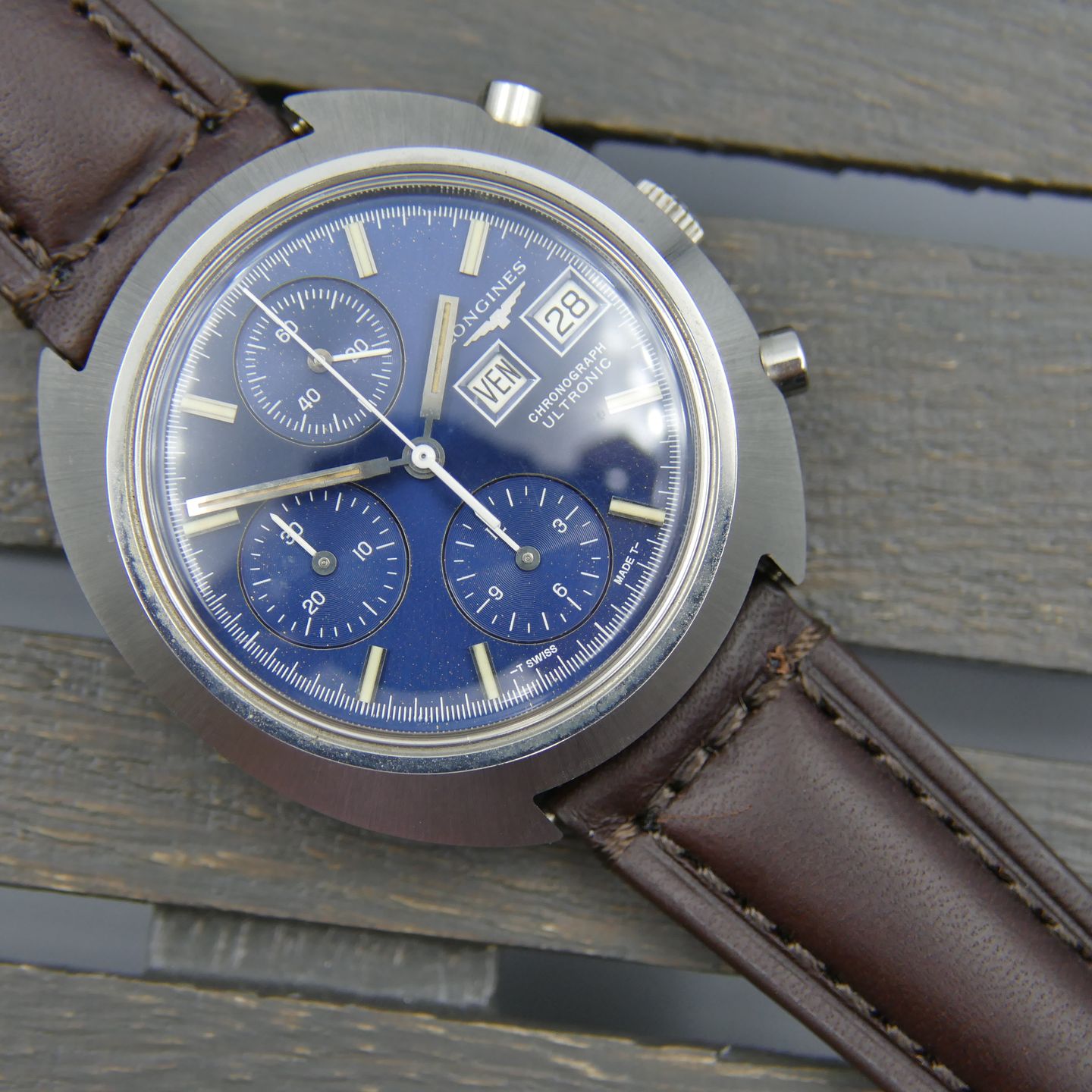 Longines Vintage 70's vintage watch Longines Chronograph Ultronic ref. 2362-4 cal. L749.2 rare - (1/8)