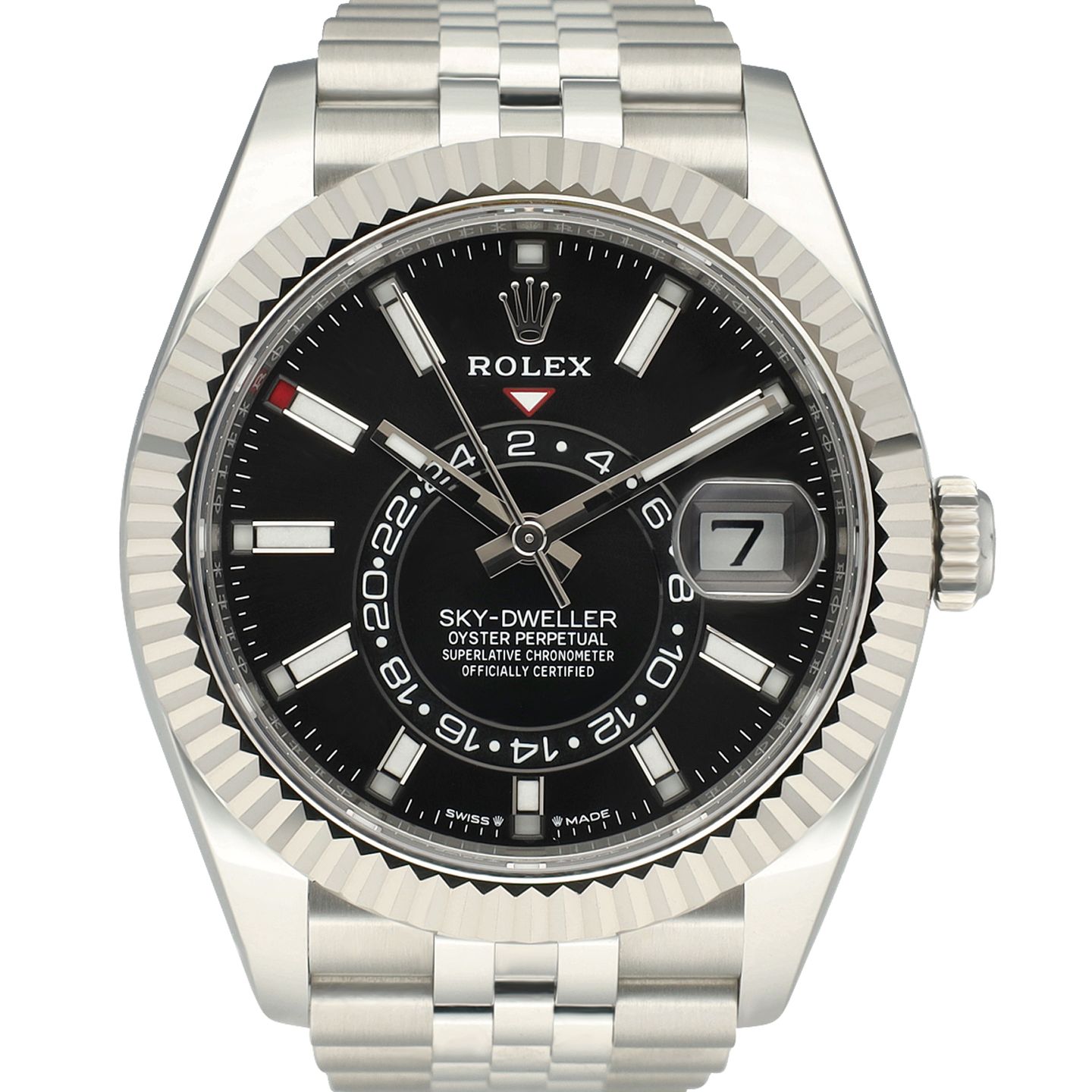 Rolex Sky-Dweller 336934 (2024) - Black dial 42 mm White Gold case (3/8)