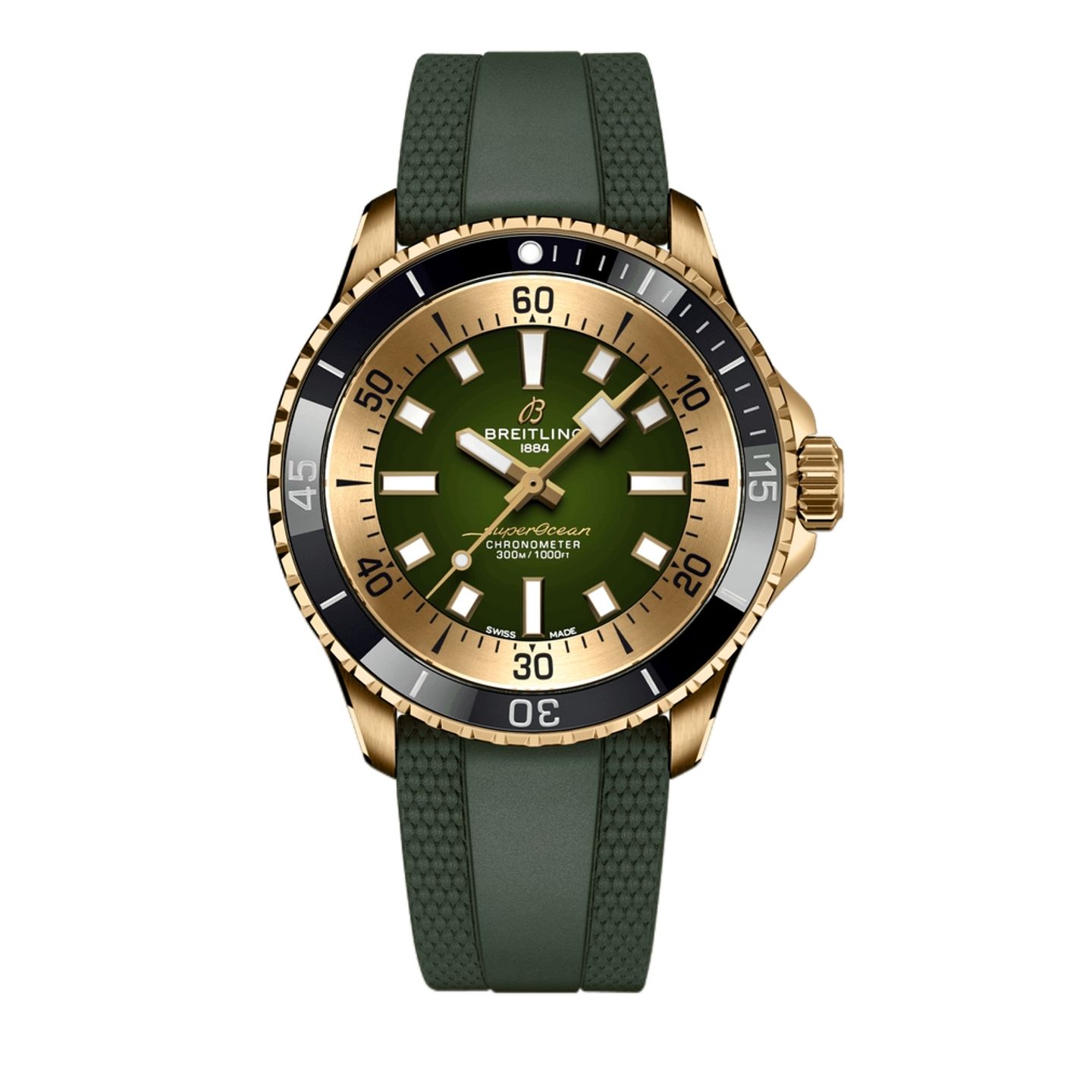 Breitling Superocean 42 N17375201L1S1 (2023) - Green dial 42 mm Bronze case (1/1)