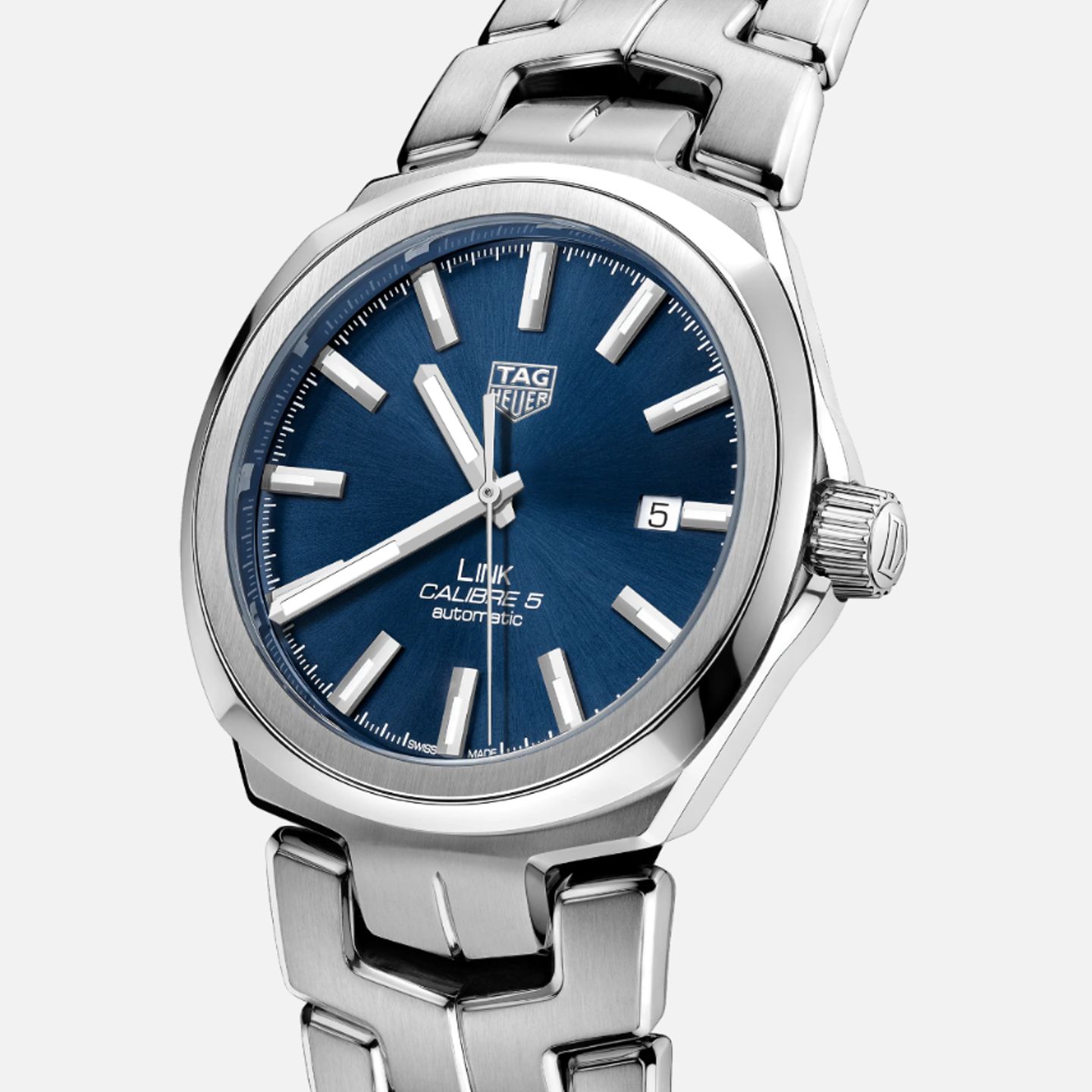 TAG Heuer Link Calibre 5 WBC2112.BA0603 (2024) - Blue dial 32 mm Steel case (1/1)