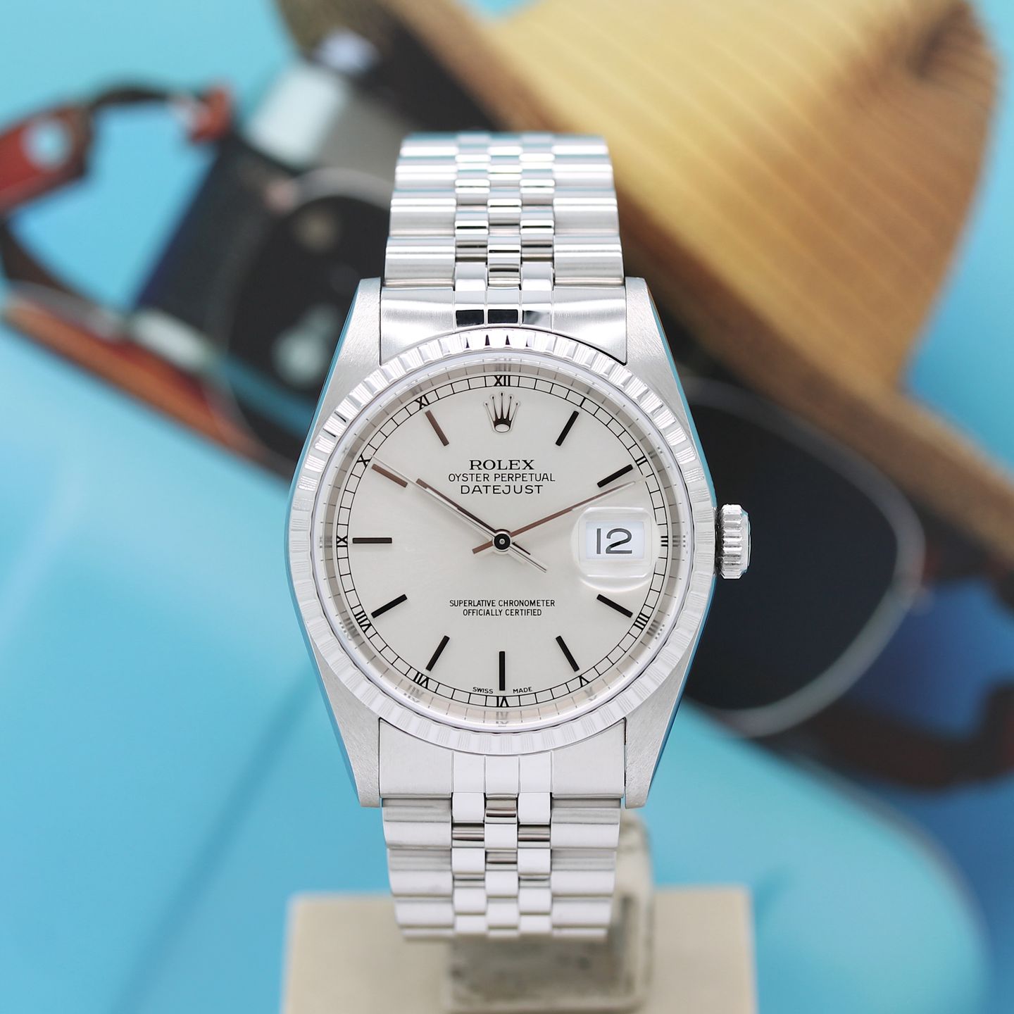 Rolex Datejust 36 16220 (2001) - Silver dial 36 mm Steel case (3/8)