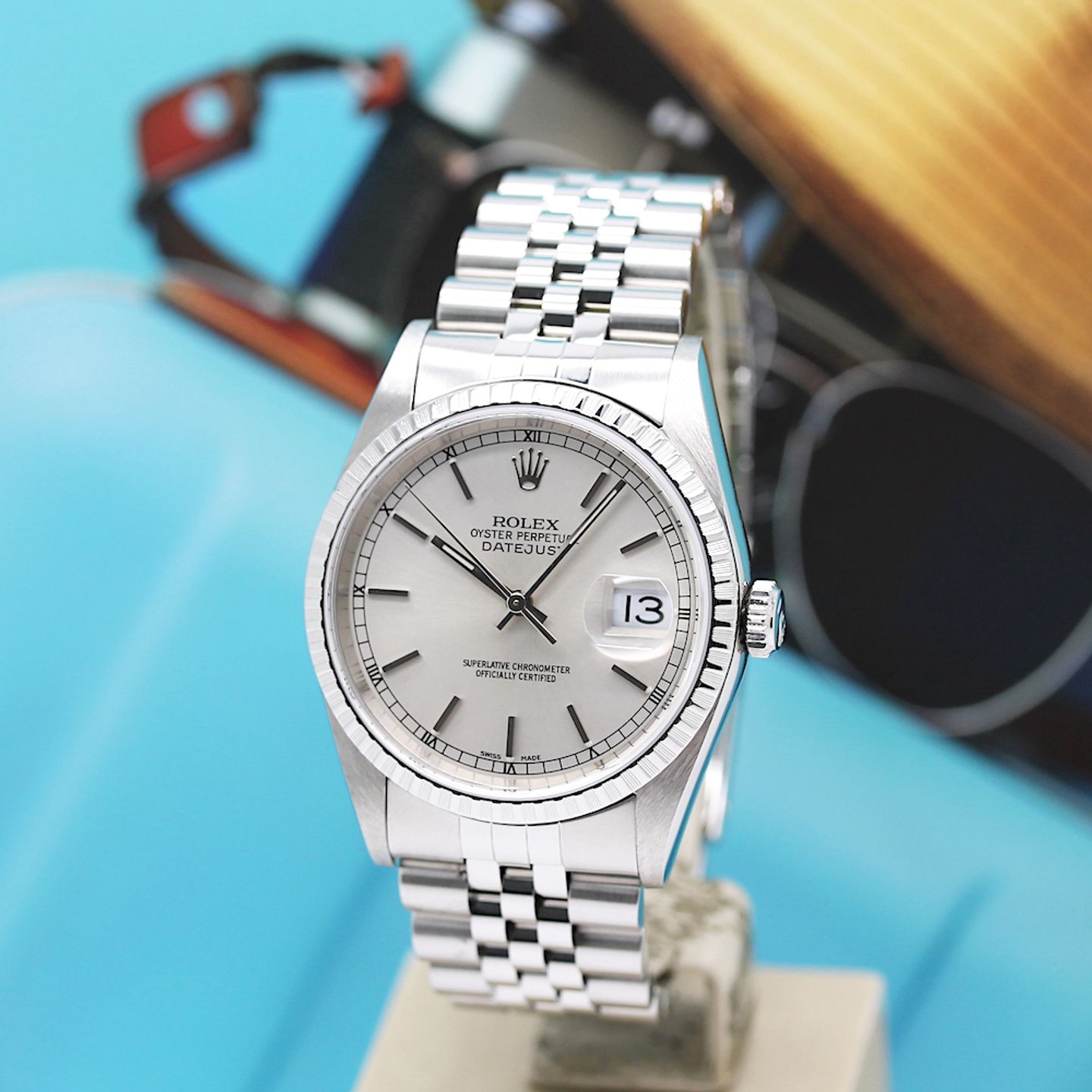 Rolex Datejust 36 16220 (2001) - Silver dial 36 mm Steel case (8/8)