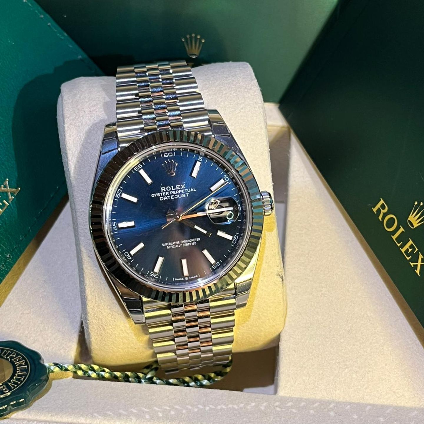 Rolex Datejust 41 126334 (2025) - Blue dial 41 mm Steel case (3/4)