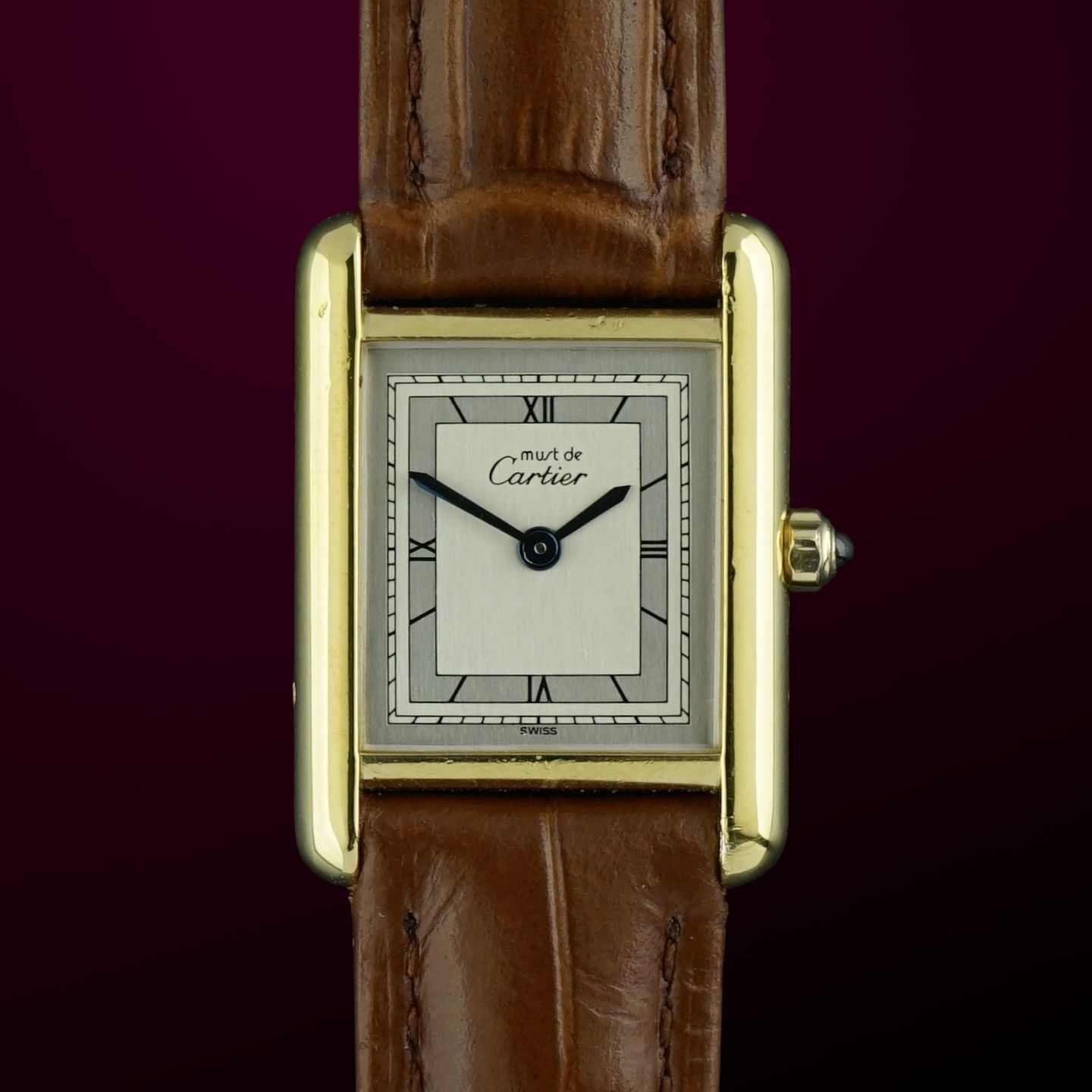 Cartier Tank 366001 (1990) - Silver dial 20 mm Silver case (1/8)
