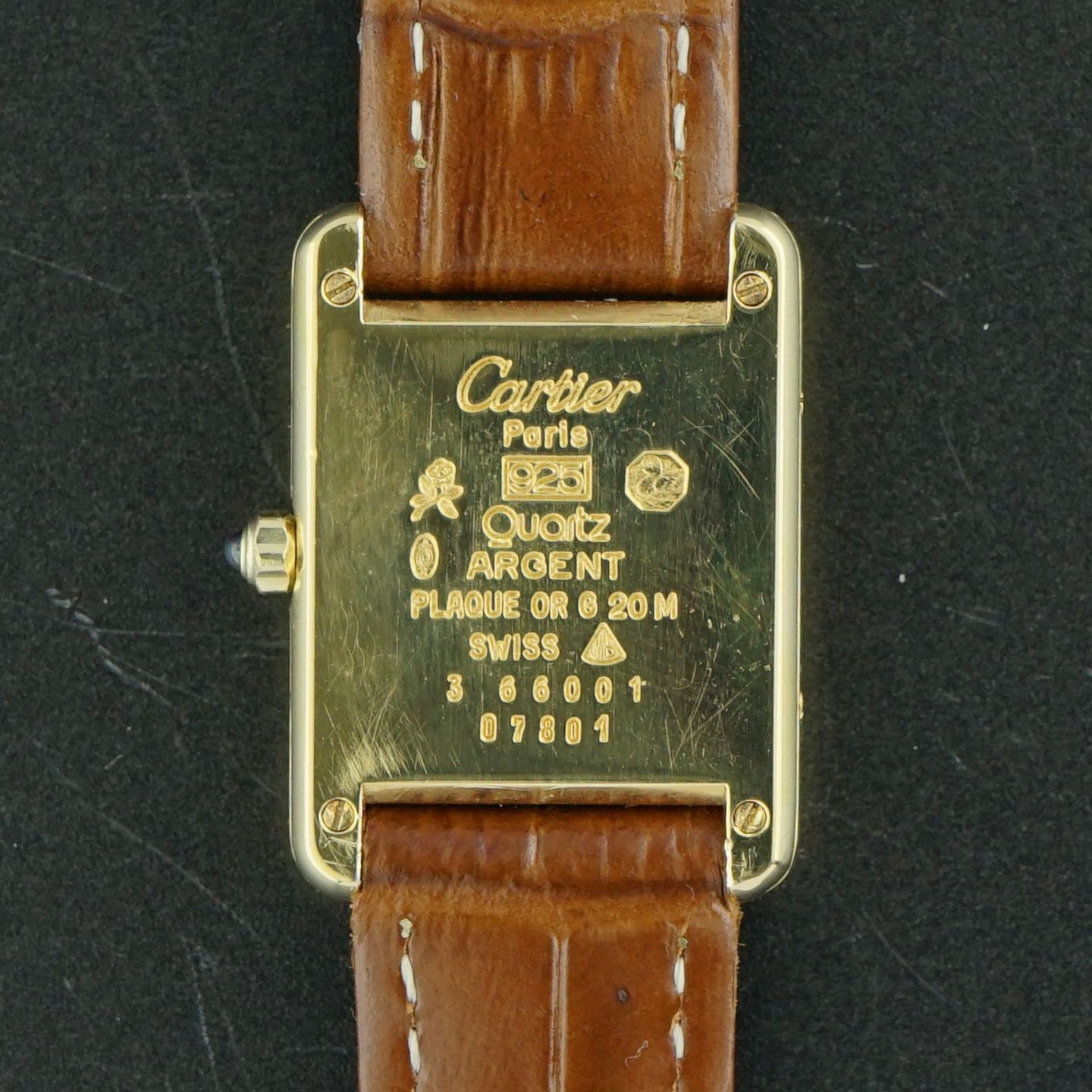 Cartier Tank 366001 (1990) - Silver dial 20 mm Silver case (3/8)