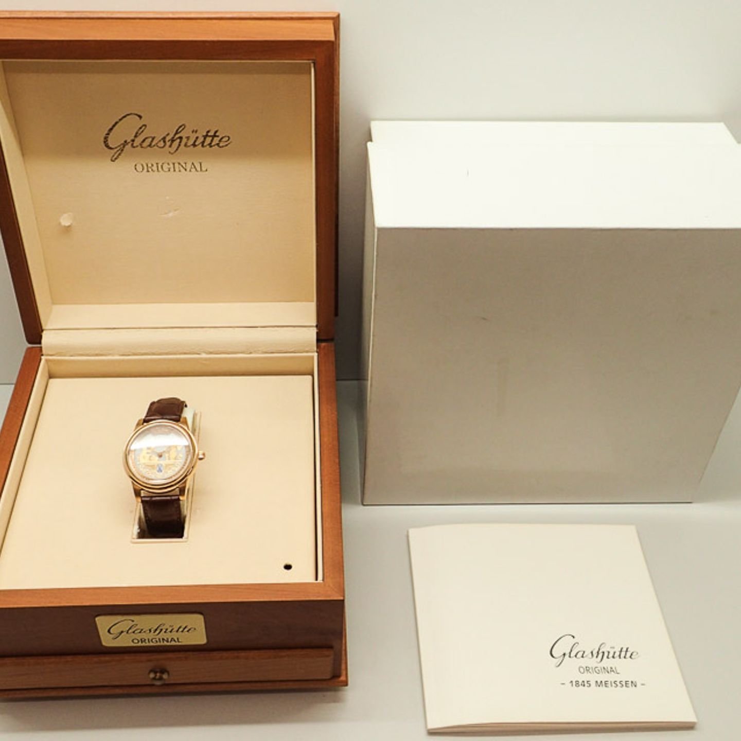 Glashütte Original Unknown 14908979706 (2000) - Wit wijzerplaat 39mm Roségoud (2/8)