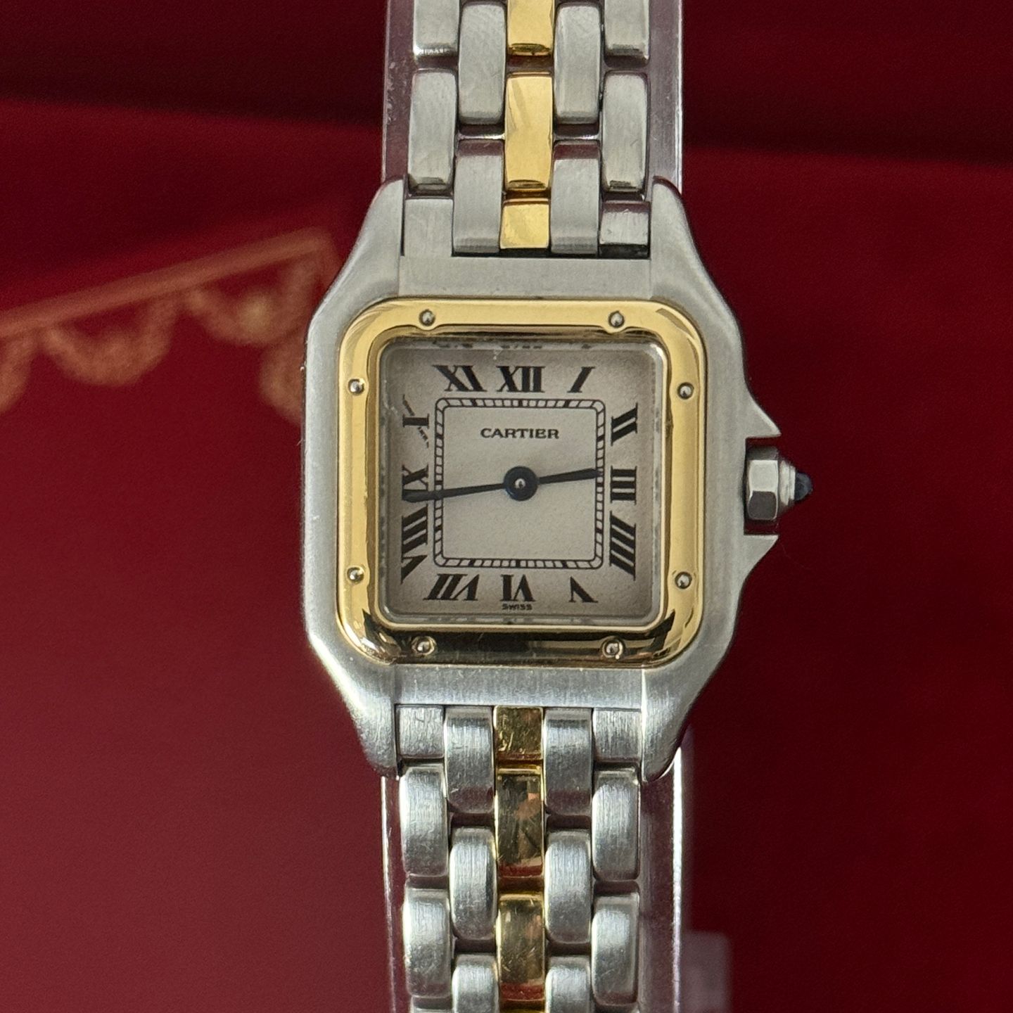 Cartier Panthère 1120 (1995) - Champagne wijzerplaat 22mm Goud/Staal (2/8)