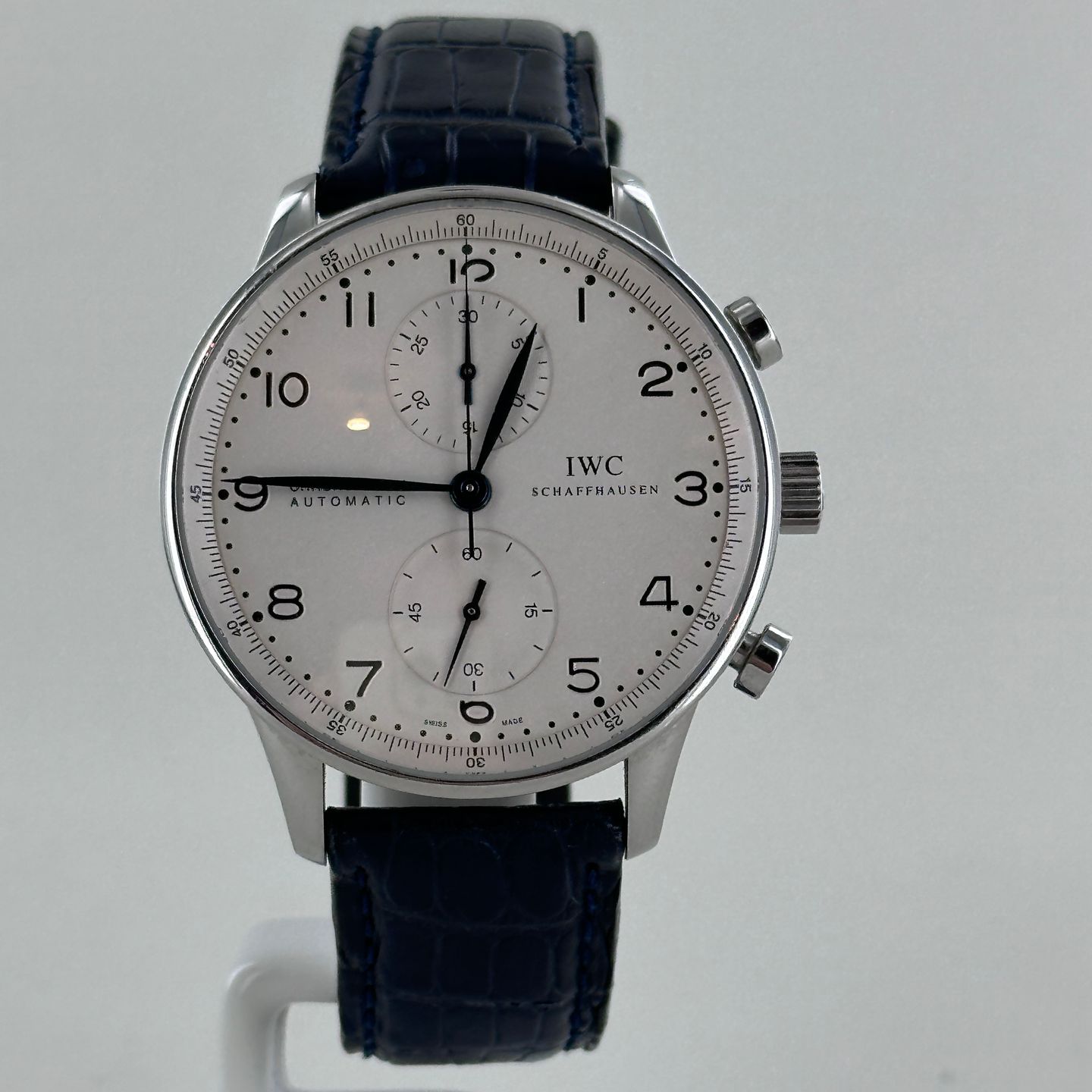 IWC Portuguese Chronograph IW371438 (2007) - White dial 41 mm Steel case (2/7)