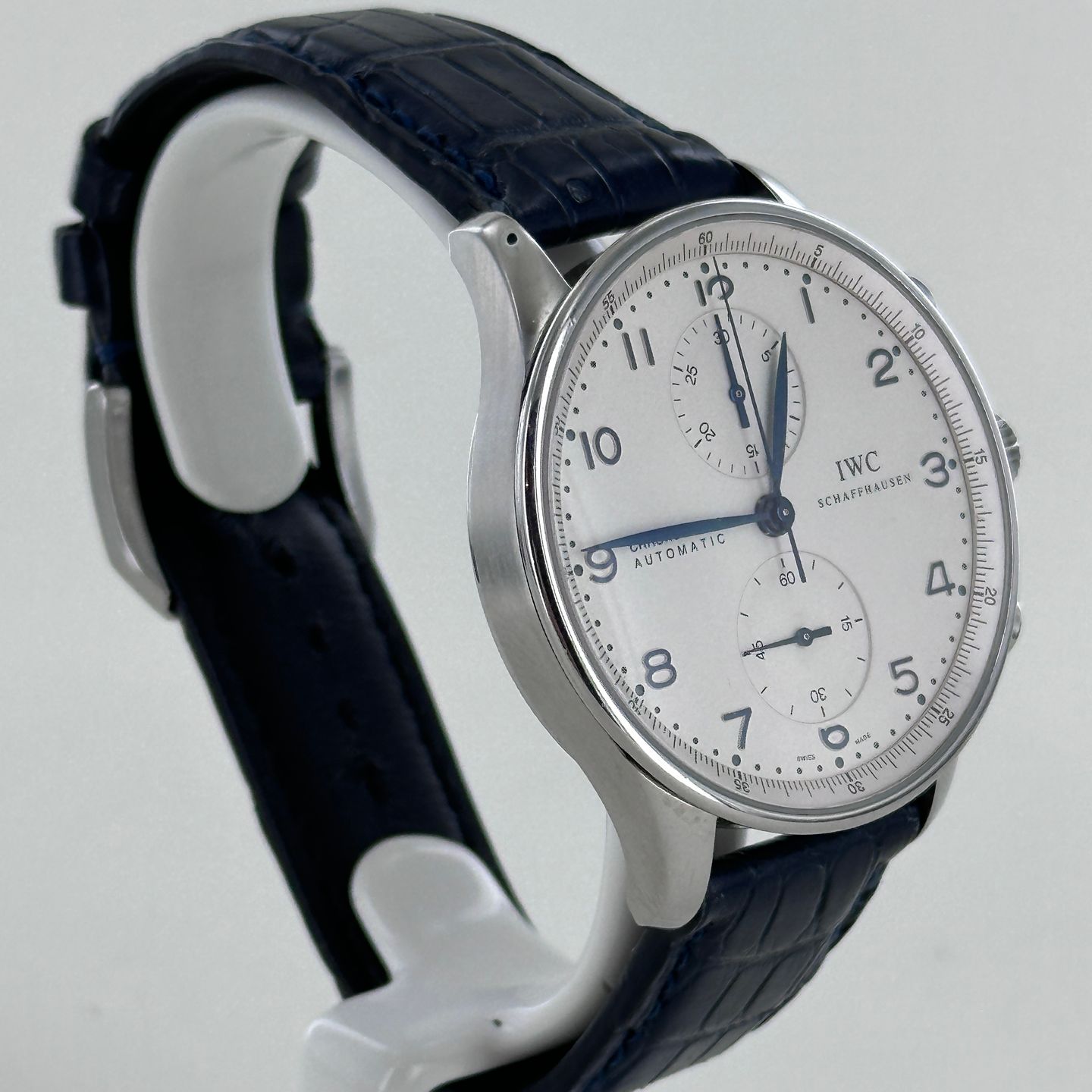 IWC Portuguese Chronograph IW371438 (2007) - White dial 41 mm Steel case (4/7)