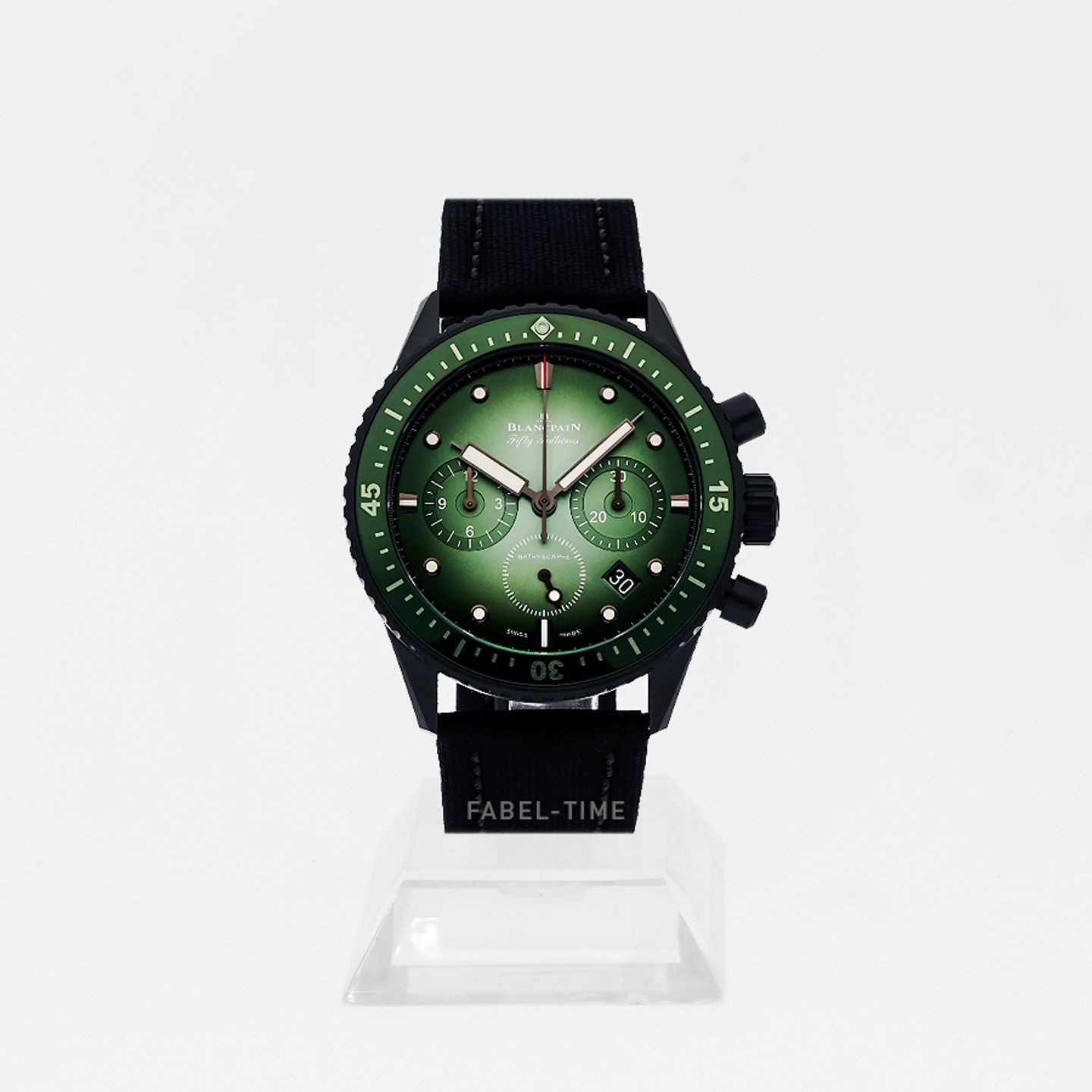 Blancpain Fifty Fathoms Bathyscaphe 5200-0153-B52A (2024) - Groen wijzerplaat 44mm Keramiek (1/1)