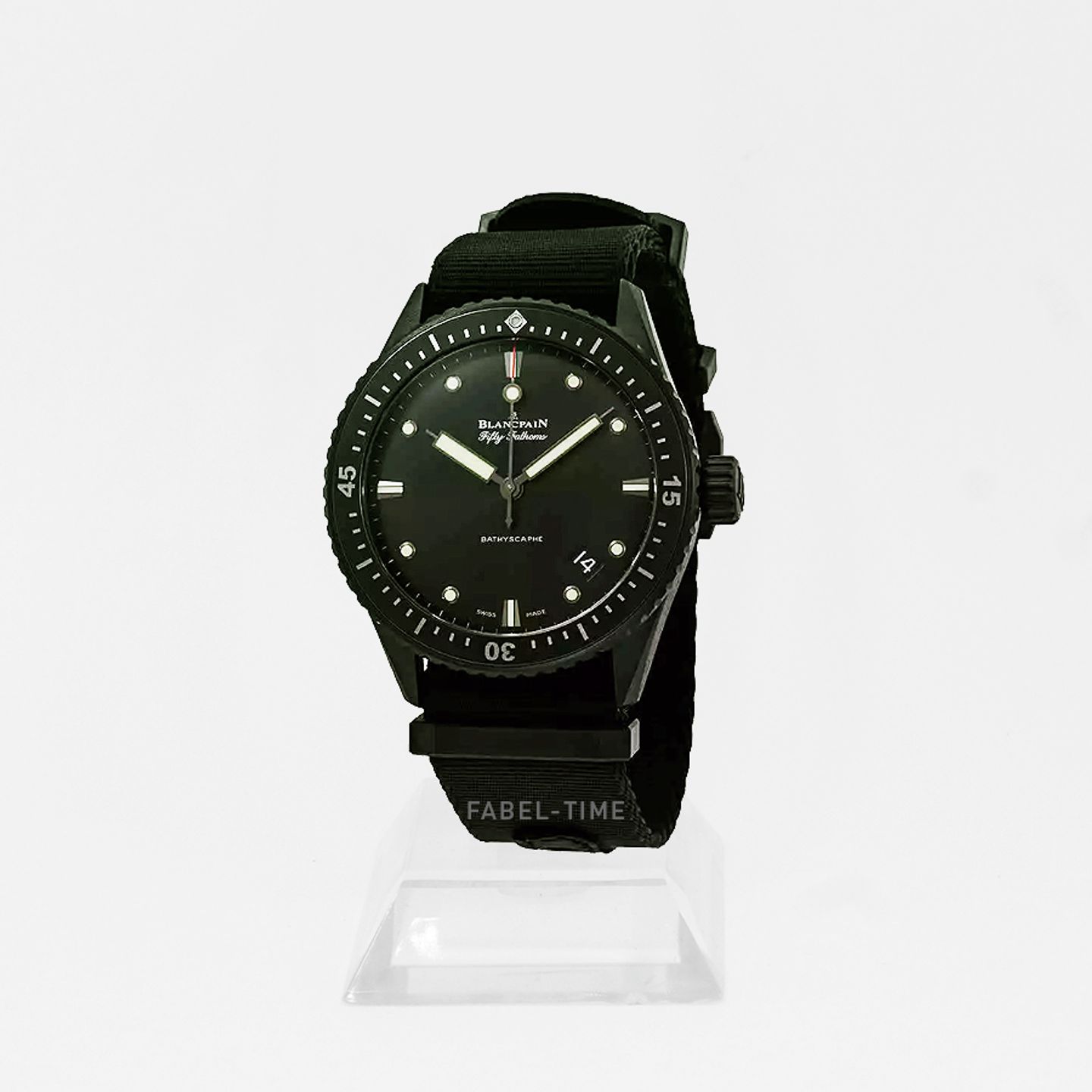 Blancpain Fifty Fathoms Bathyscaphe 5000-0130-NABA (2024) - Zwart wijzerplaat 44mm Keramiek (1/1)