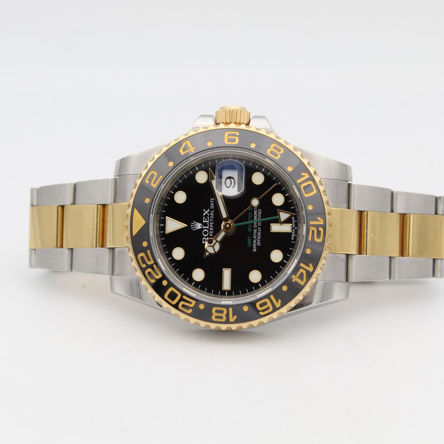 Rolex GMT-Master II 116713LN (2014) - Black dial 40 mm Gold/Steel case (4/8)