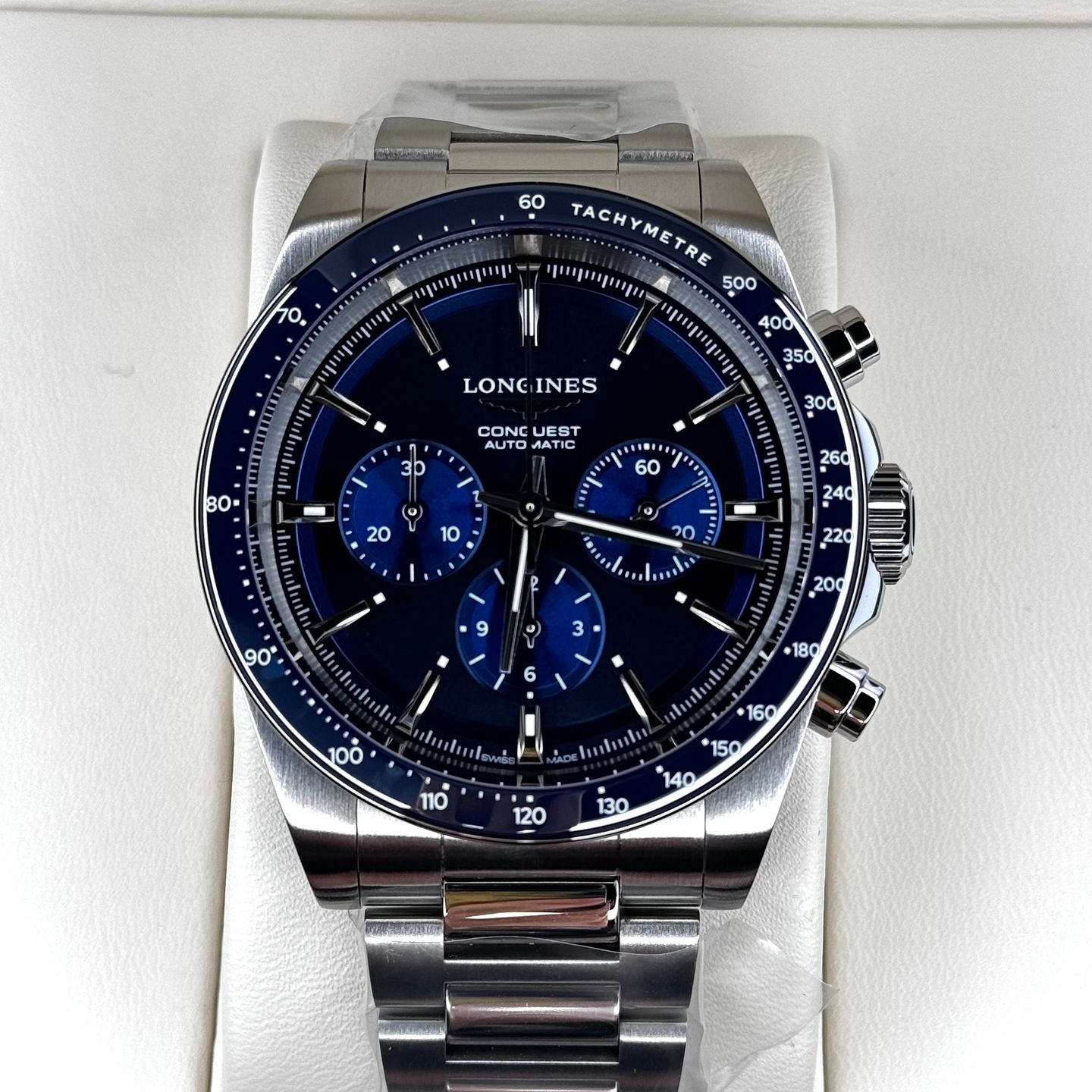 Longines Conquest L3.835.4.92.6 (2024) - Blauw wijzerplaat 42mm Staal (3/7)