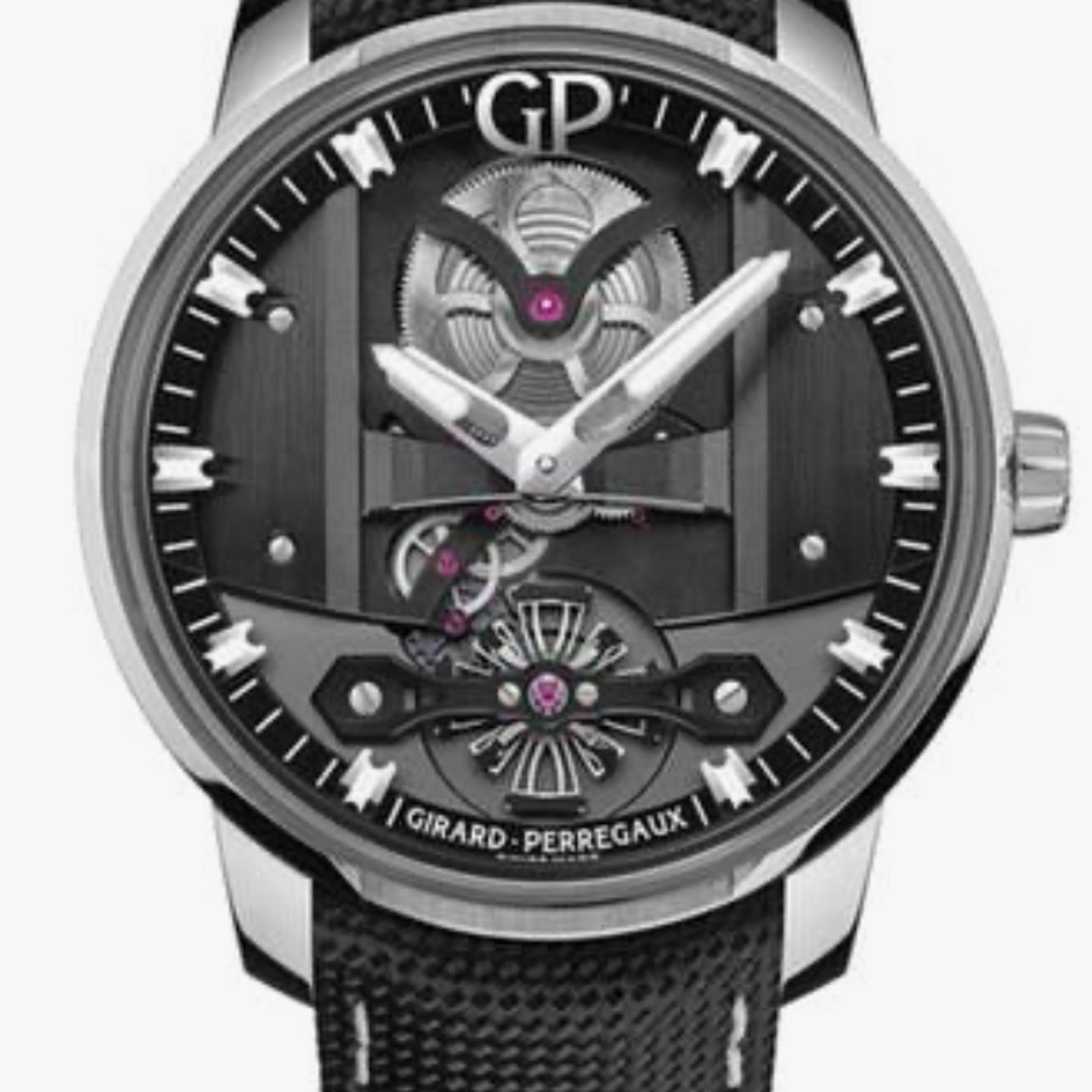 Girard-Perregaux Unknown 82000-11-631-FA6A (2024) - Transparant wijzerplaat 44mm Staal (1/1)