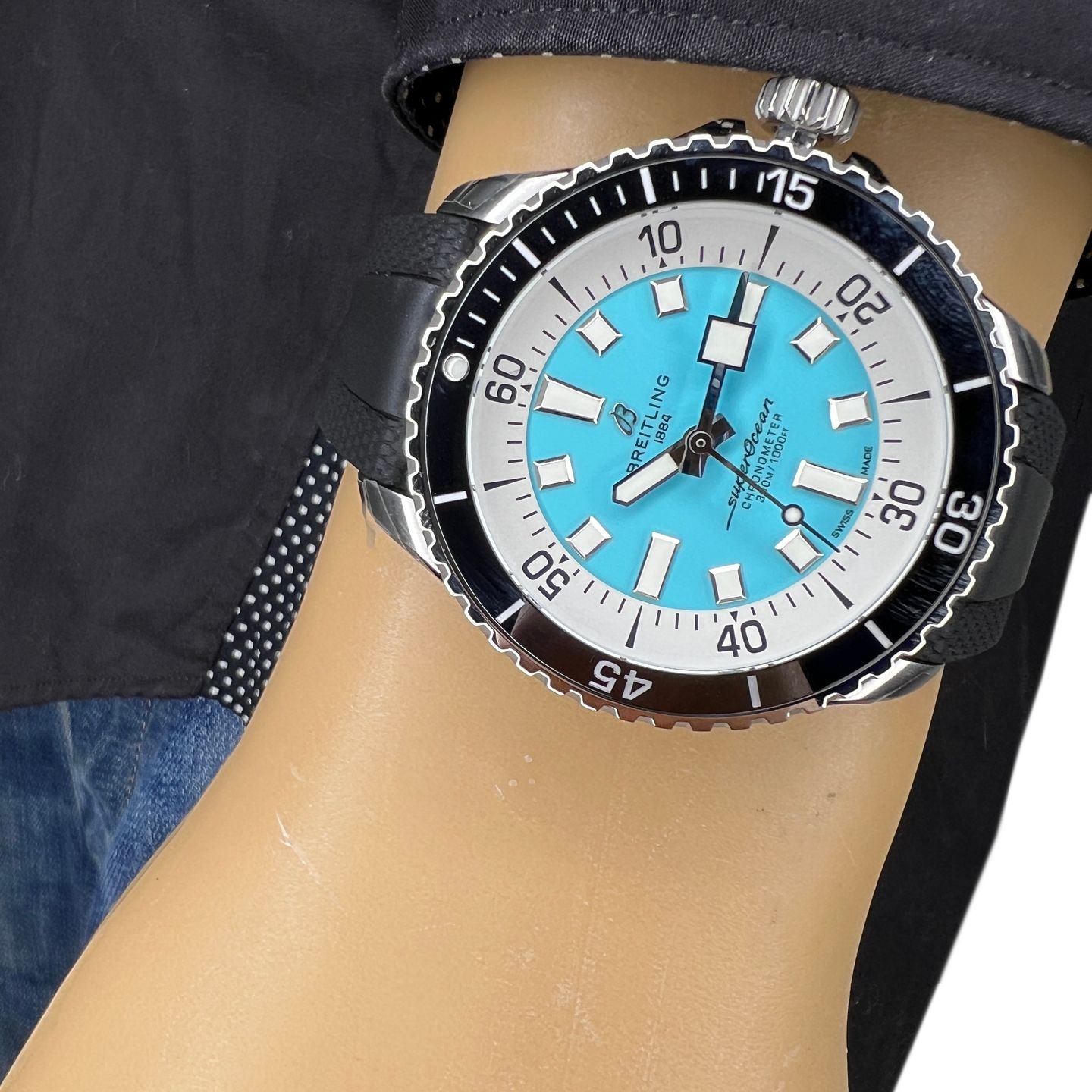 Breitling Superocean 44 A17376211L2S1 (2024) - Blauw wijzerplaat 44mm Staal (3/8)