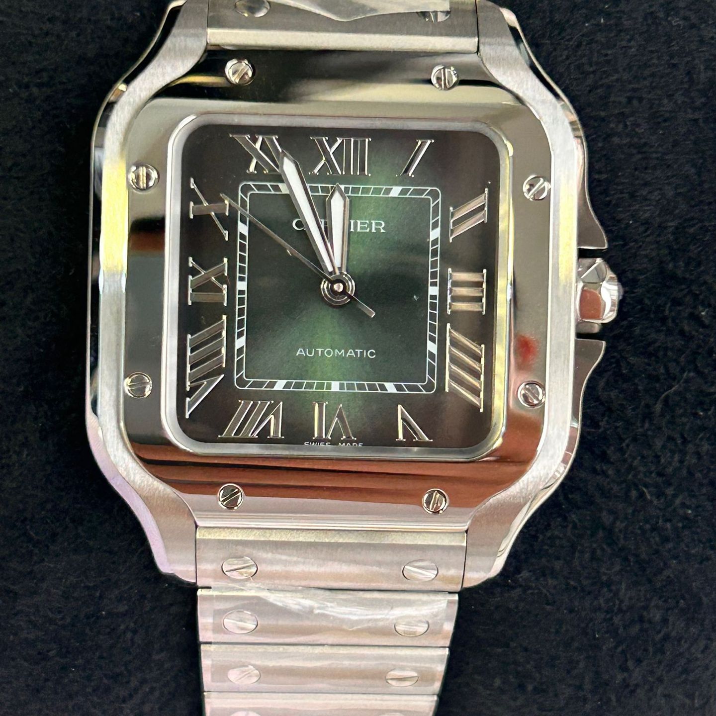 Cartier Santos WSSA0061 (2025) - Groen wijzerplaat 35mm Staal (5/8)