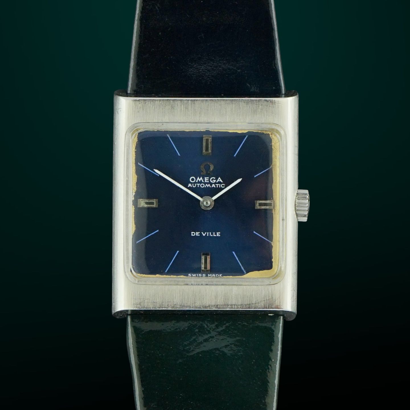 Omega De Ville 551.047 (1970) - Blue dial 23 mm Steel case (1/8)