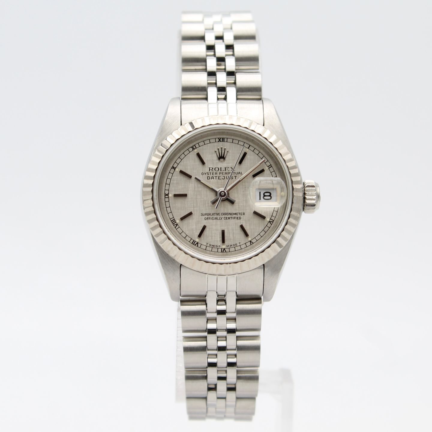 Rolex Lady-Datejust 69174 (1989) - Zilver wijzerplaat 26mm Staal (1/8)