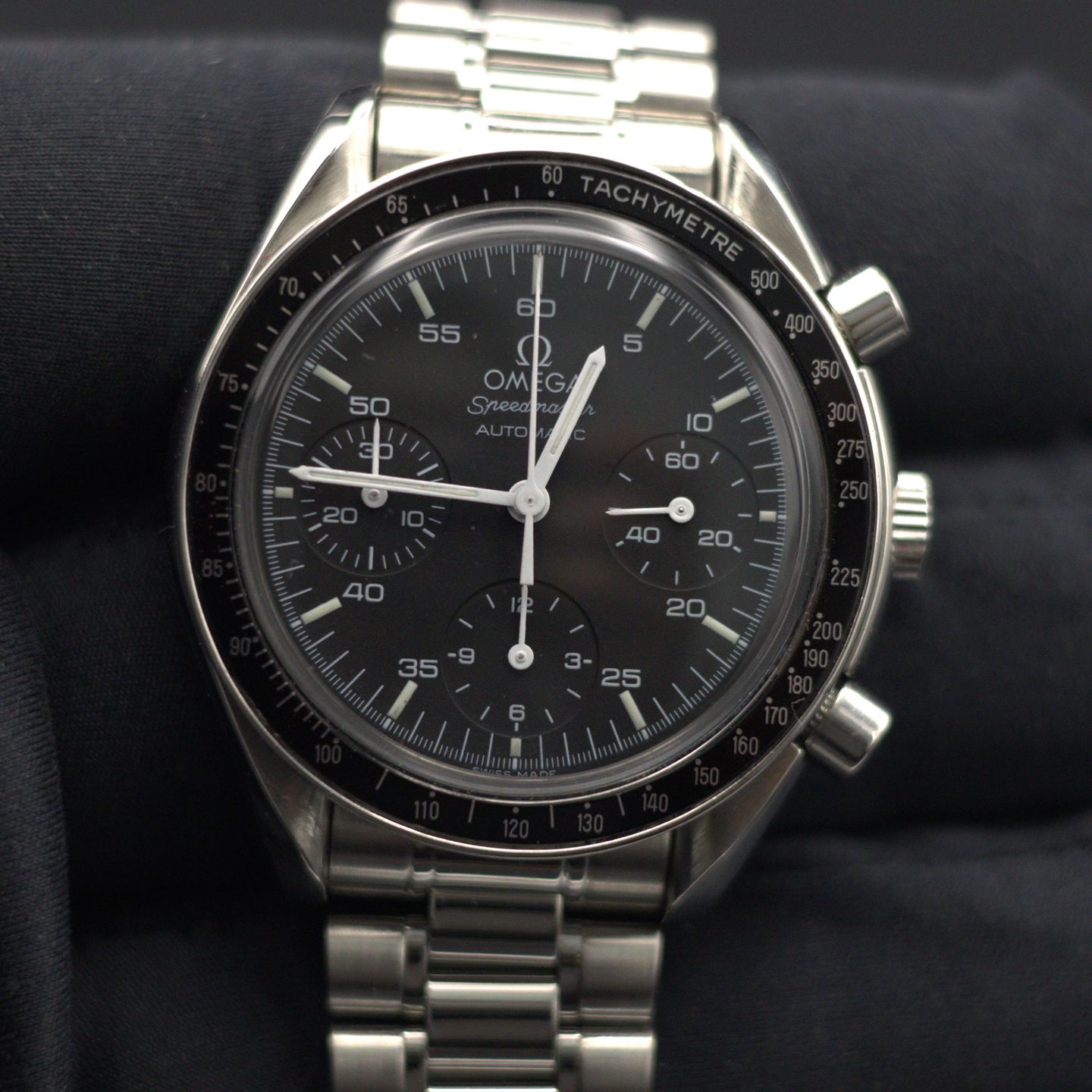 Omega Speedmaster Reduced 3510.50.00 (2001) - Black dial 39 mm Steel case (2/7)