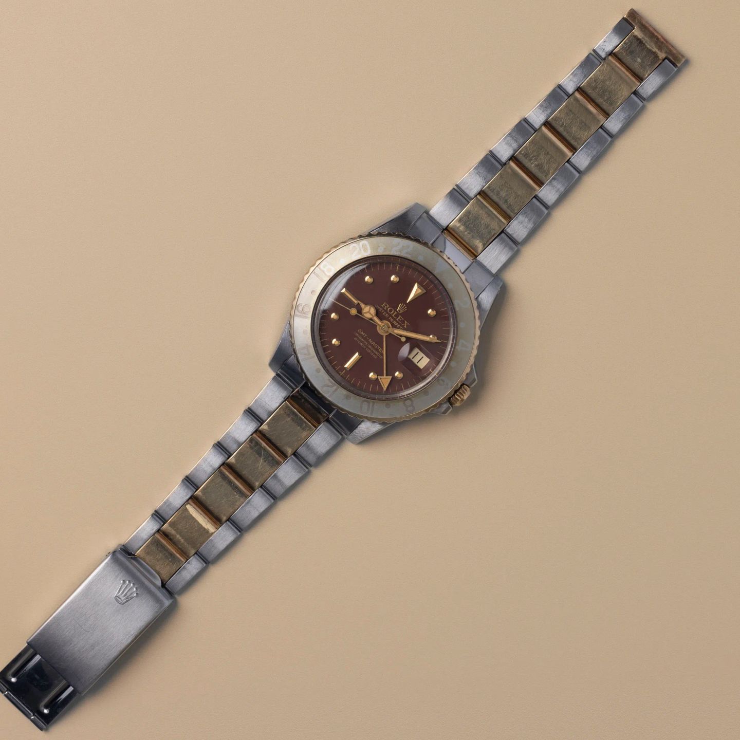 Rolex GMT-Master 16753 (1991) - Brown dial 40 mm Gold/Steel case (4/4)