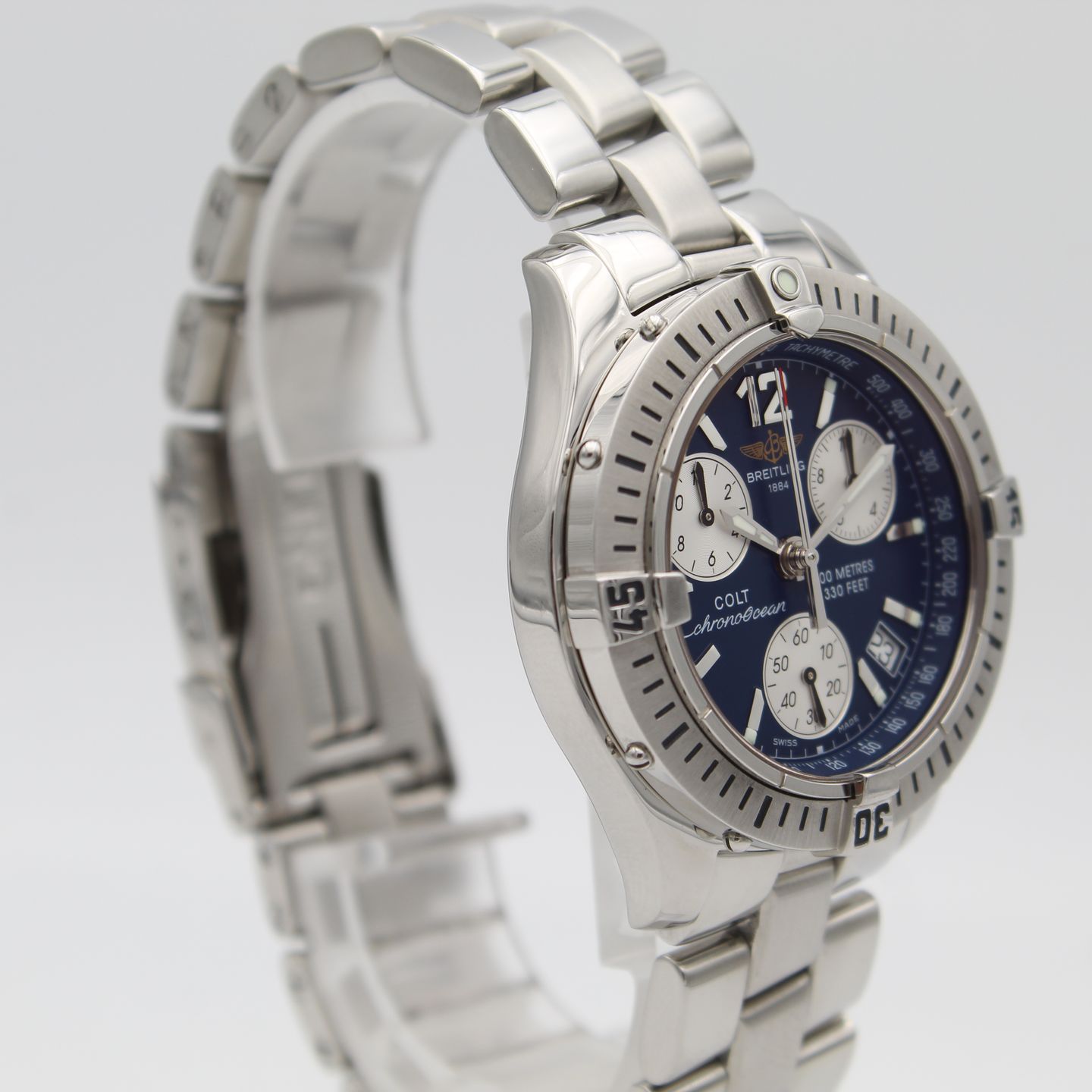 Breitling Colt A53350 (2001) - Blue dial 38 mm Steel case (2/8)