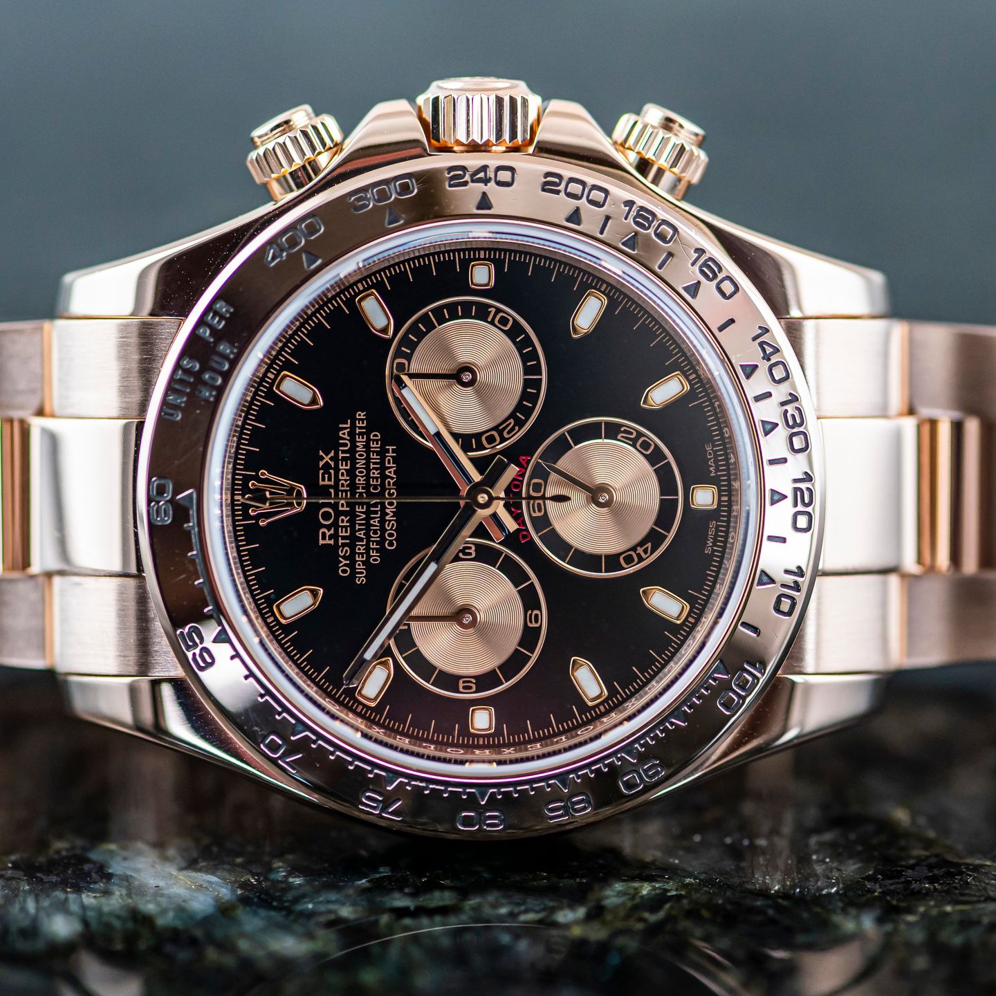 Rolex Daytona 116505 (2015) - Zwart wijzerplaat 40mm Roségoud (1/8)