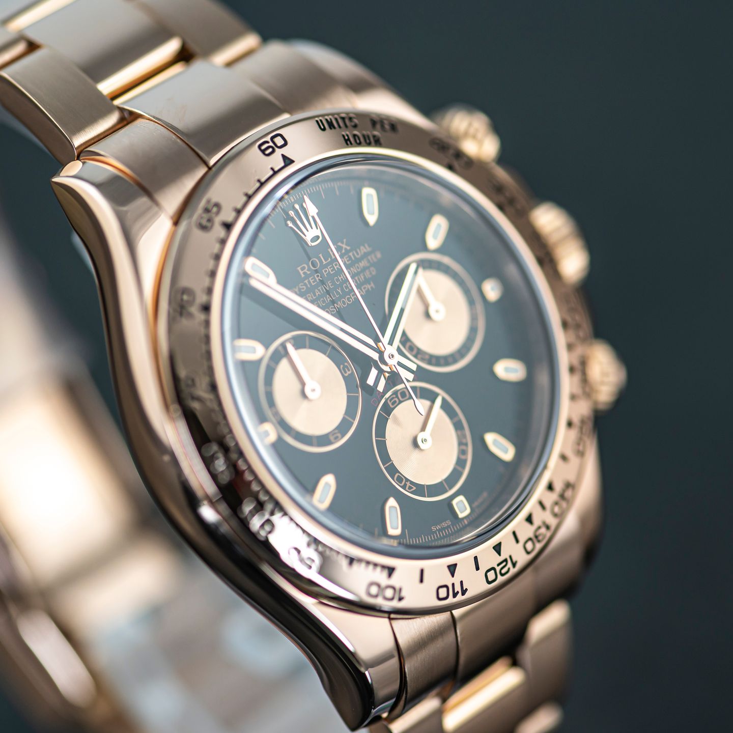 Rolex Daytona 116505 (2015) - Black dial 40 mm Rose Gold case (6/8)