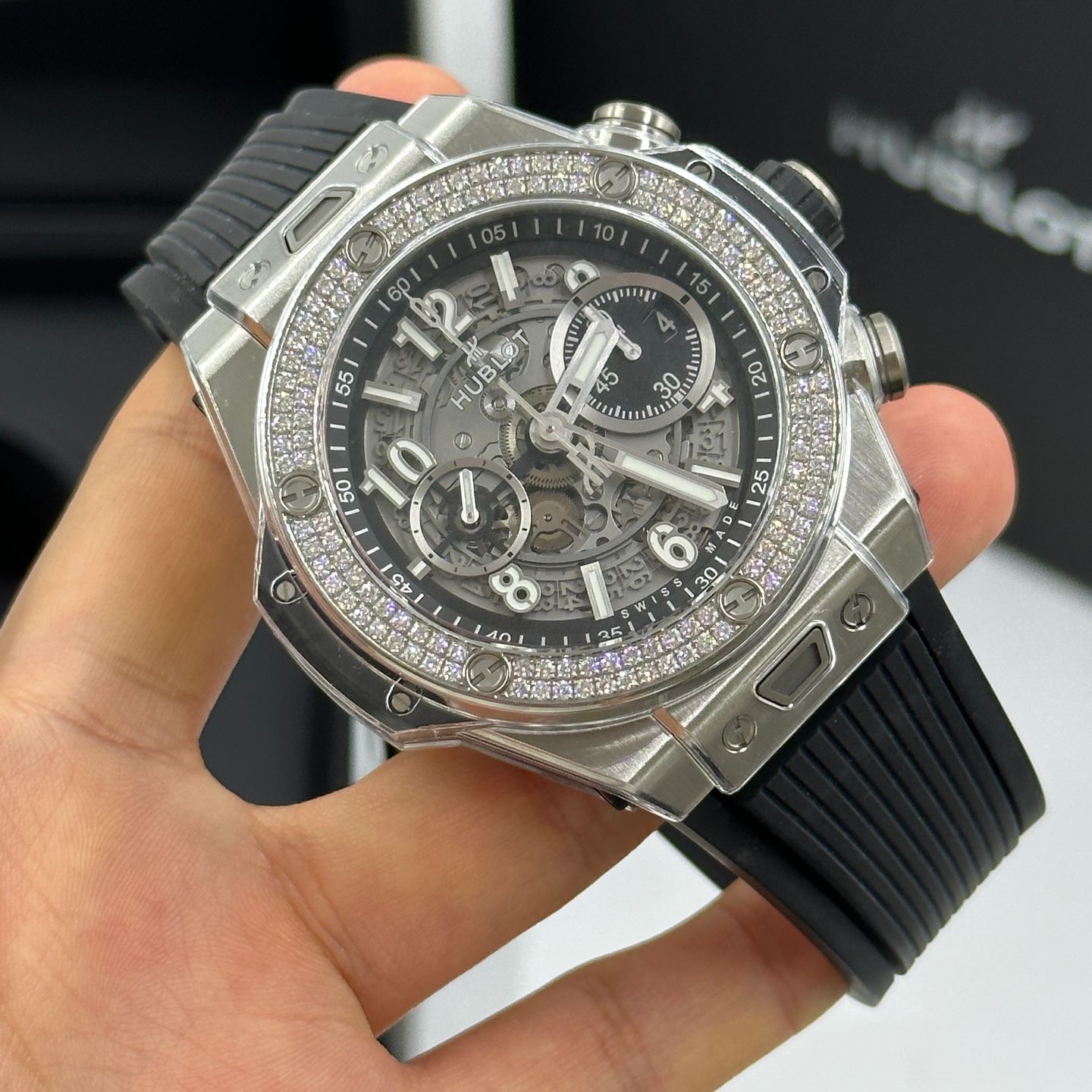 Hublot Big Bang Unico 421.NX.1170.RX.1104 (2023) - Transparant wijzerplaat 44mm Titanium (8/8)