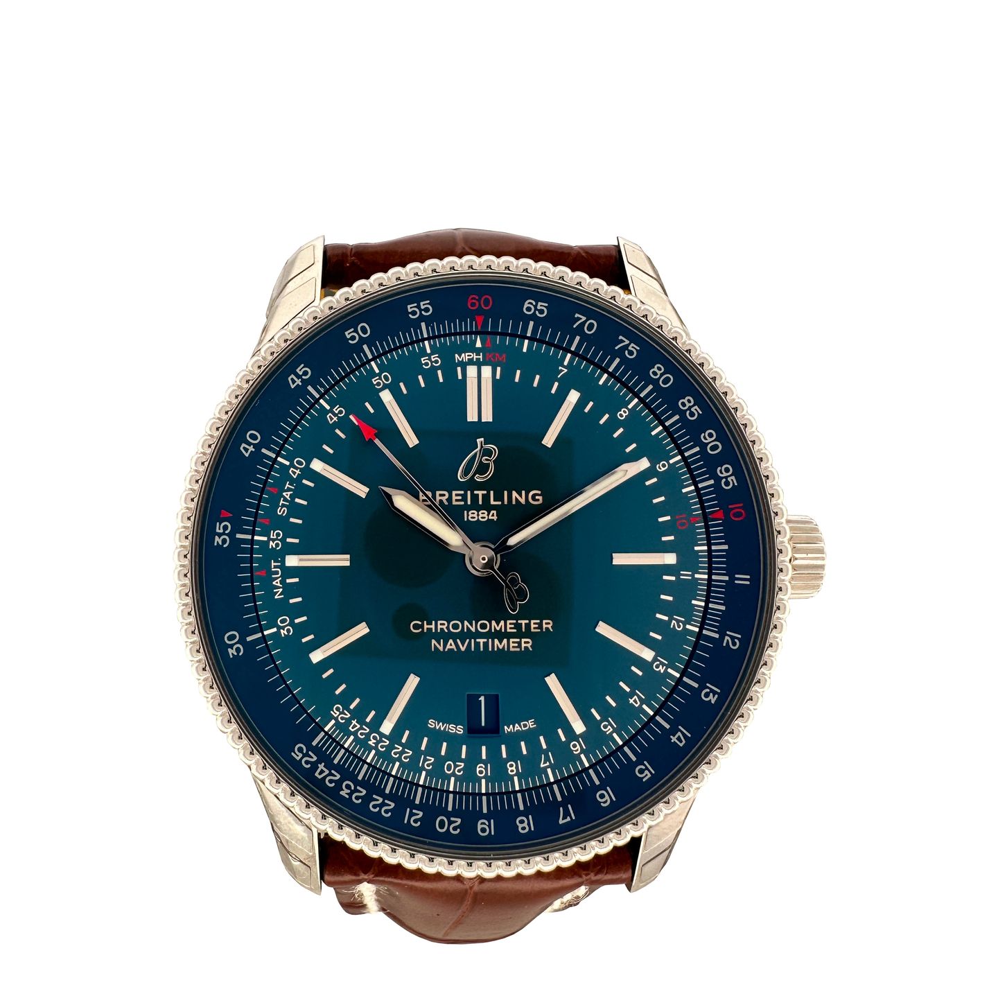 Breitling Navitimer A17326161C1P1 (2024) - Blauw wijzerplaat 41mm Staal (2/7)