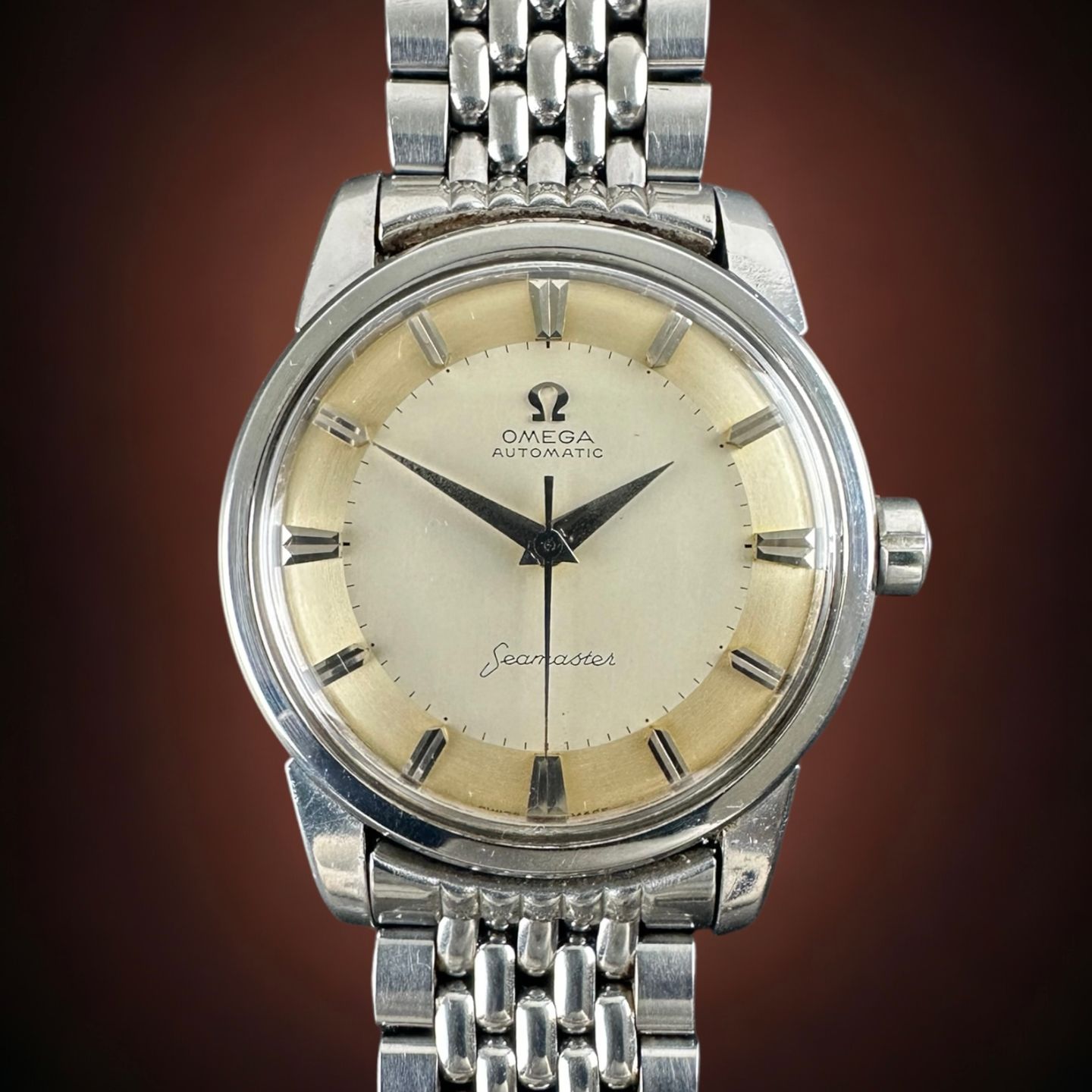 Omega Seamaster 2846 (1958) - White dial 34 mm Steel case (1/8)