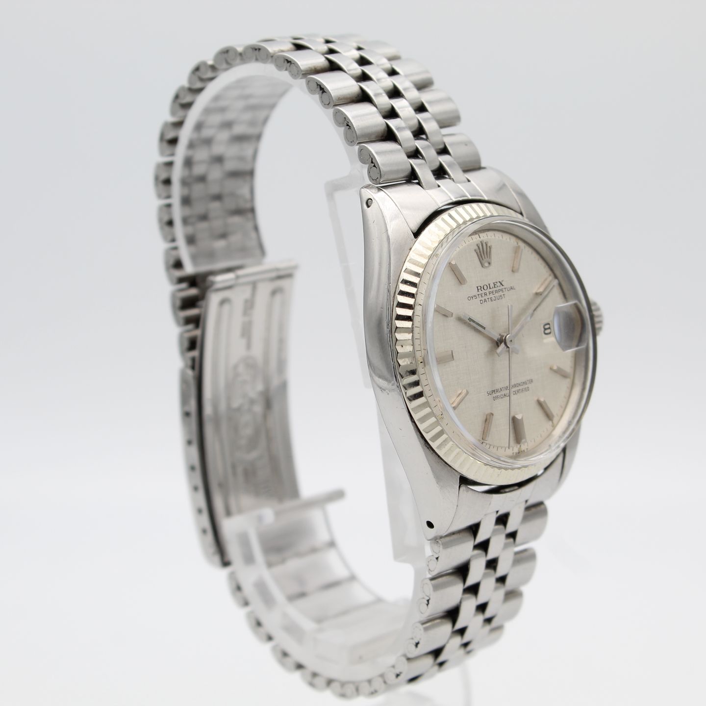 Rolex Datejust 1601 (1972) - Zilver wijzerplaat 36mm Staal (2/8)