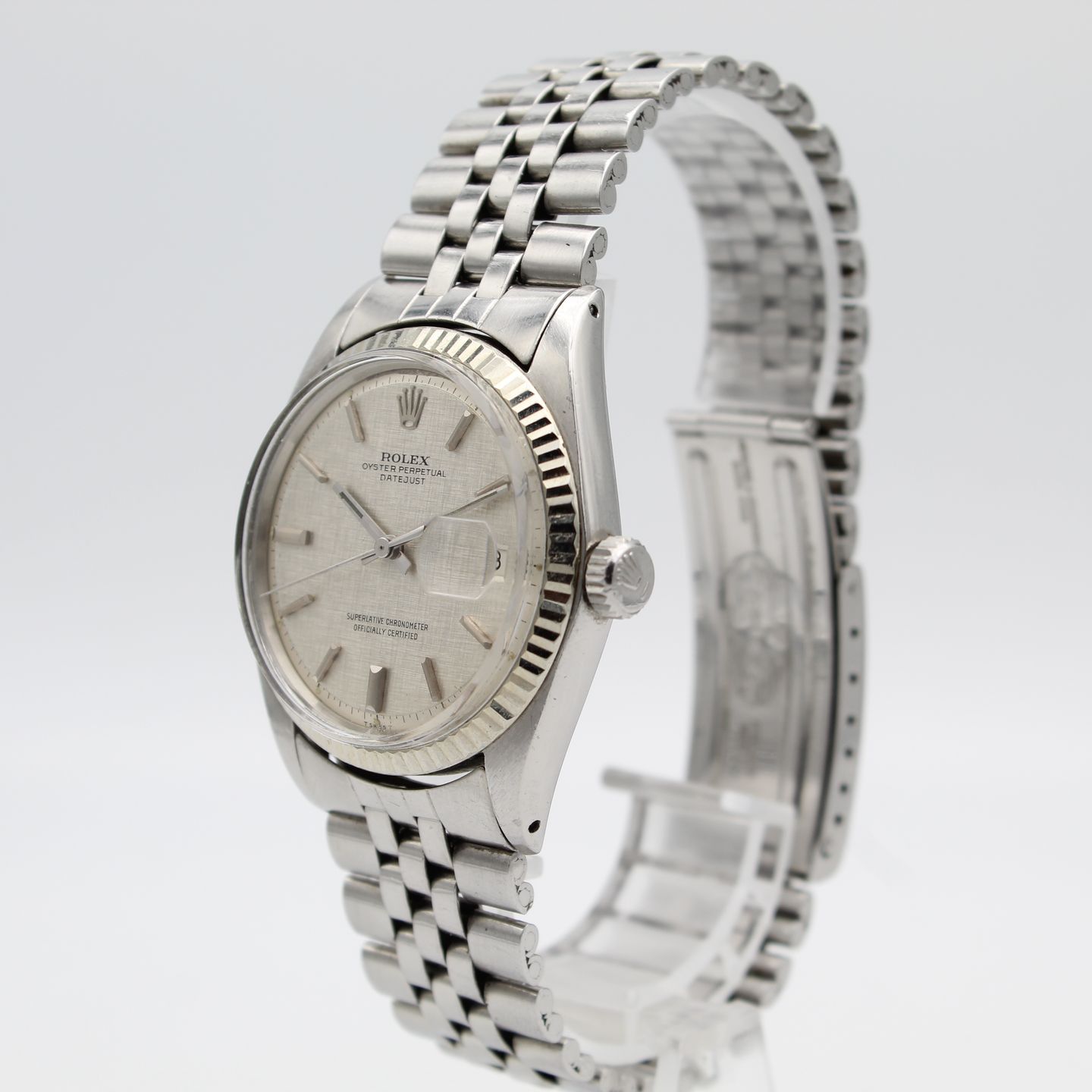 Rolex Datejust 1601 (1972) - Zilver wijzerplaat 36mm Staal (3/8)