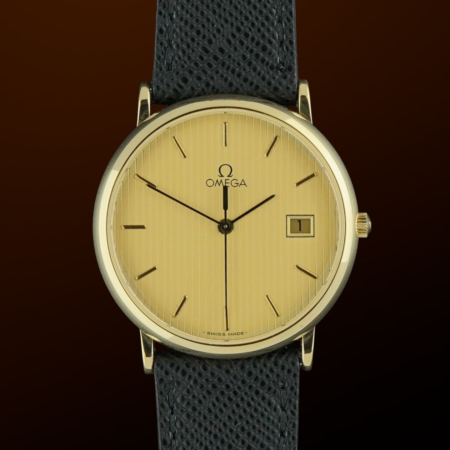 Omega De Ville 196.0312.1 (1986) - Gold dial 32 mm Gold/Steel case (1/8)