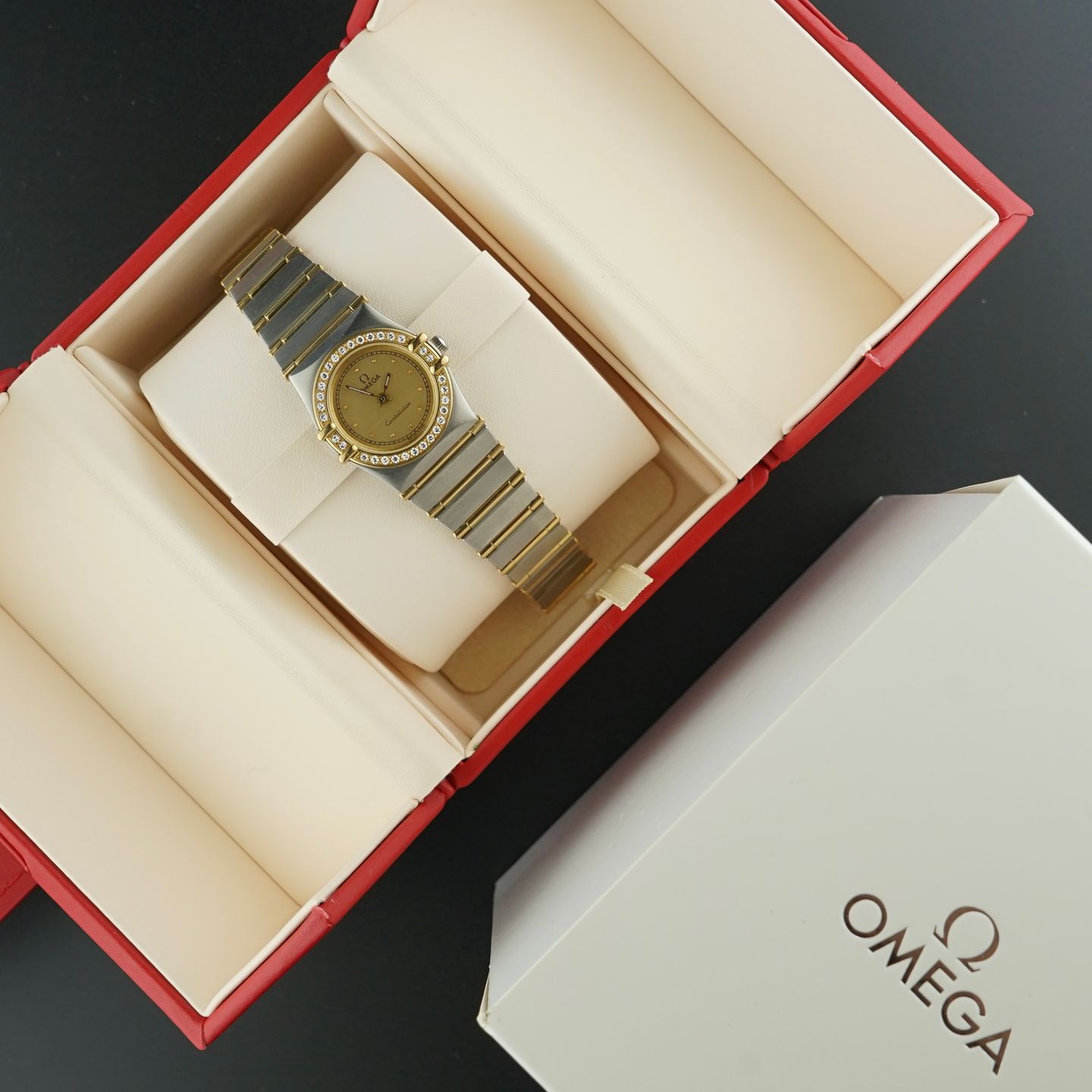 Omega Constellation 895.1080.1 (1993) - Gold dial 22 mm Gold/Steel case (3/8)