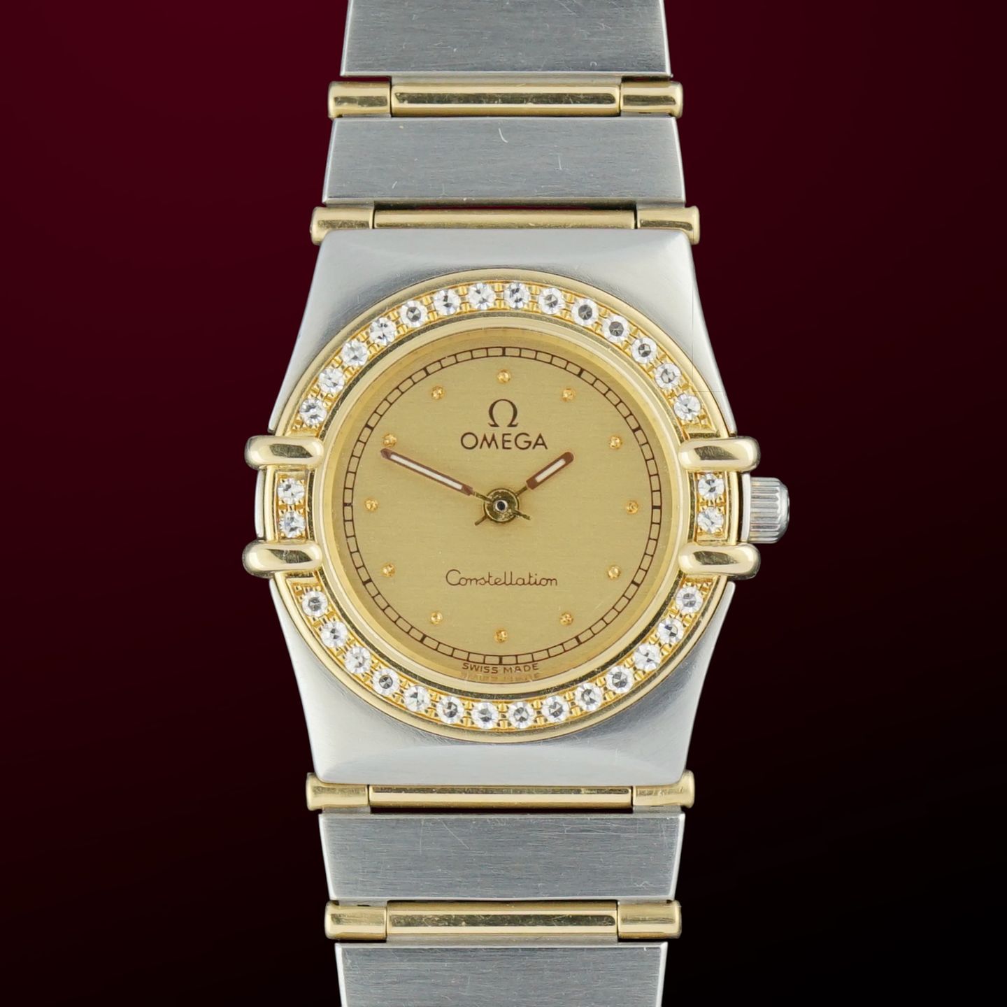 Omega Constellation 895.1080.1 (1993) - Gold dial 22 mm Gold/Steel case (1/8)