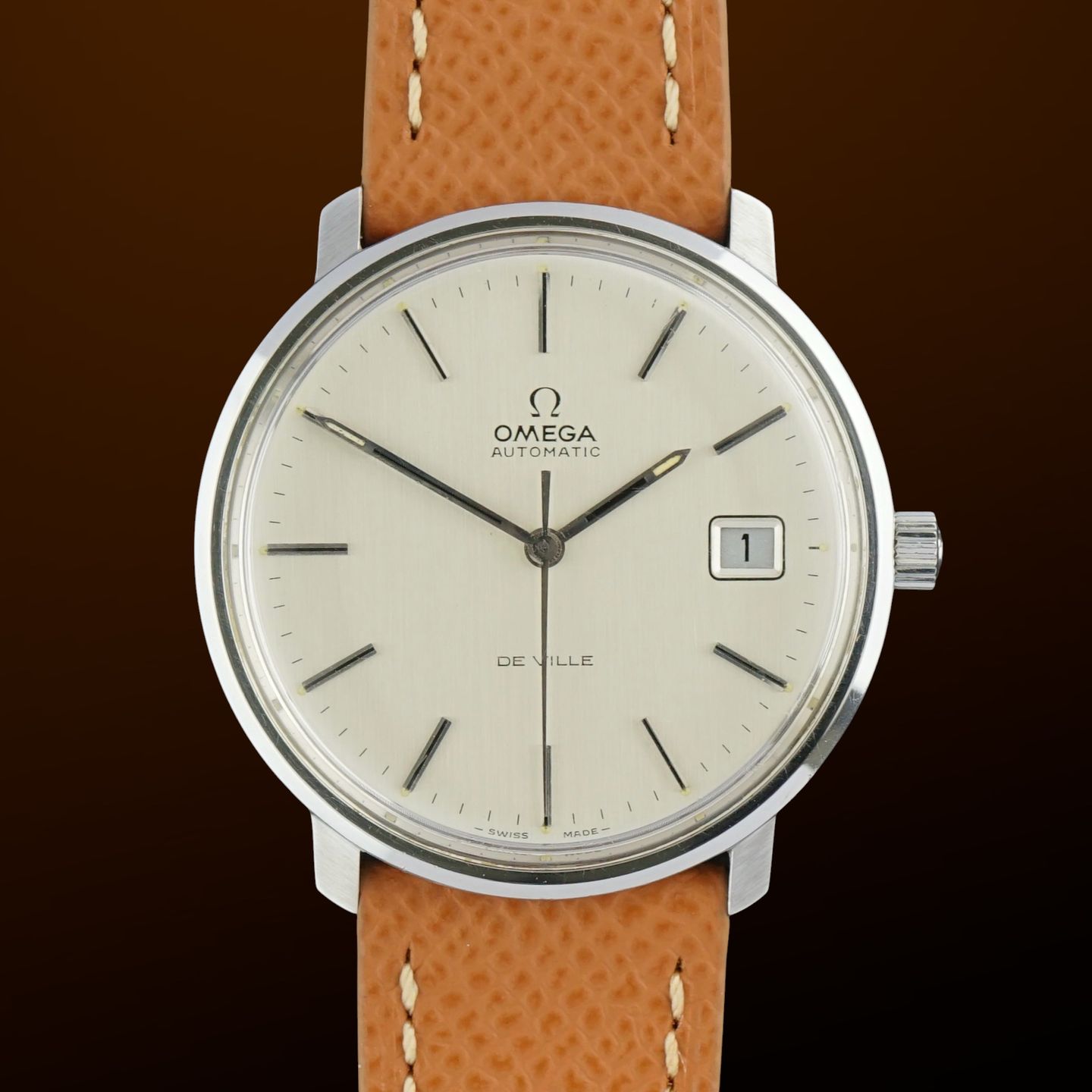 Omega De Ville 166.033 (1970) - White dial 34 mm Steel case (1/8)