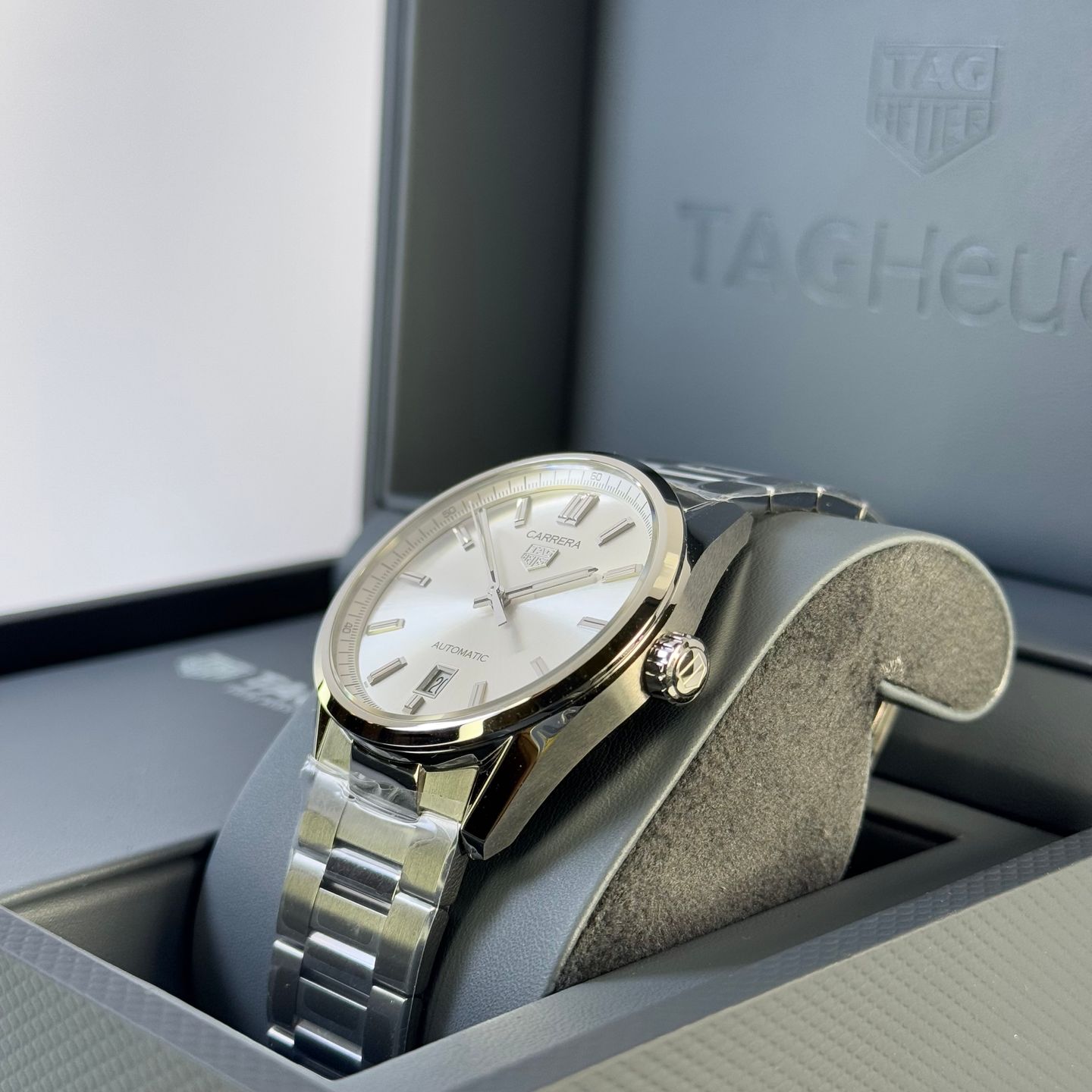 TAG Heuer Carrera Calibre 5 WBN2111.BA0639 (2025) - Grey dial 39 mm Steel case (3/5)