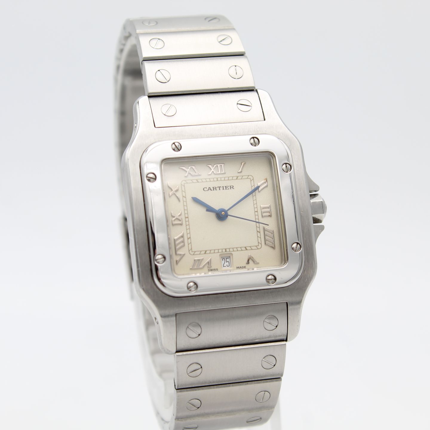 Cartier Santos Galbée 1564 (1995) - Beige dial 29 mm Steel case (2/8)