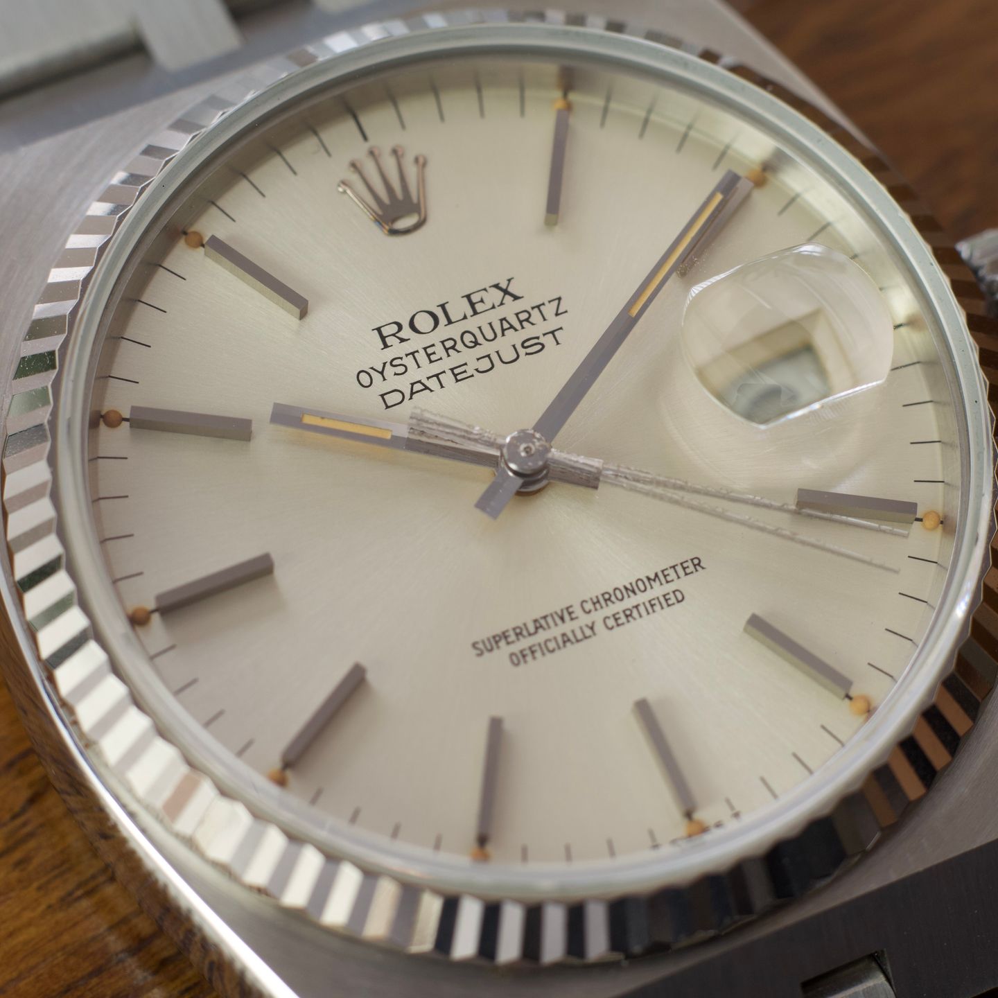 Rolex Datejust Oysterquartz 17014 (1984) - Silver dial 36 mm Steel case (2/7)