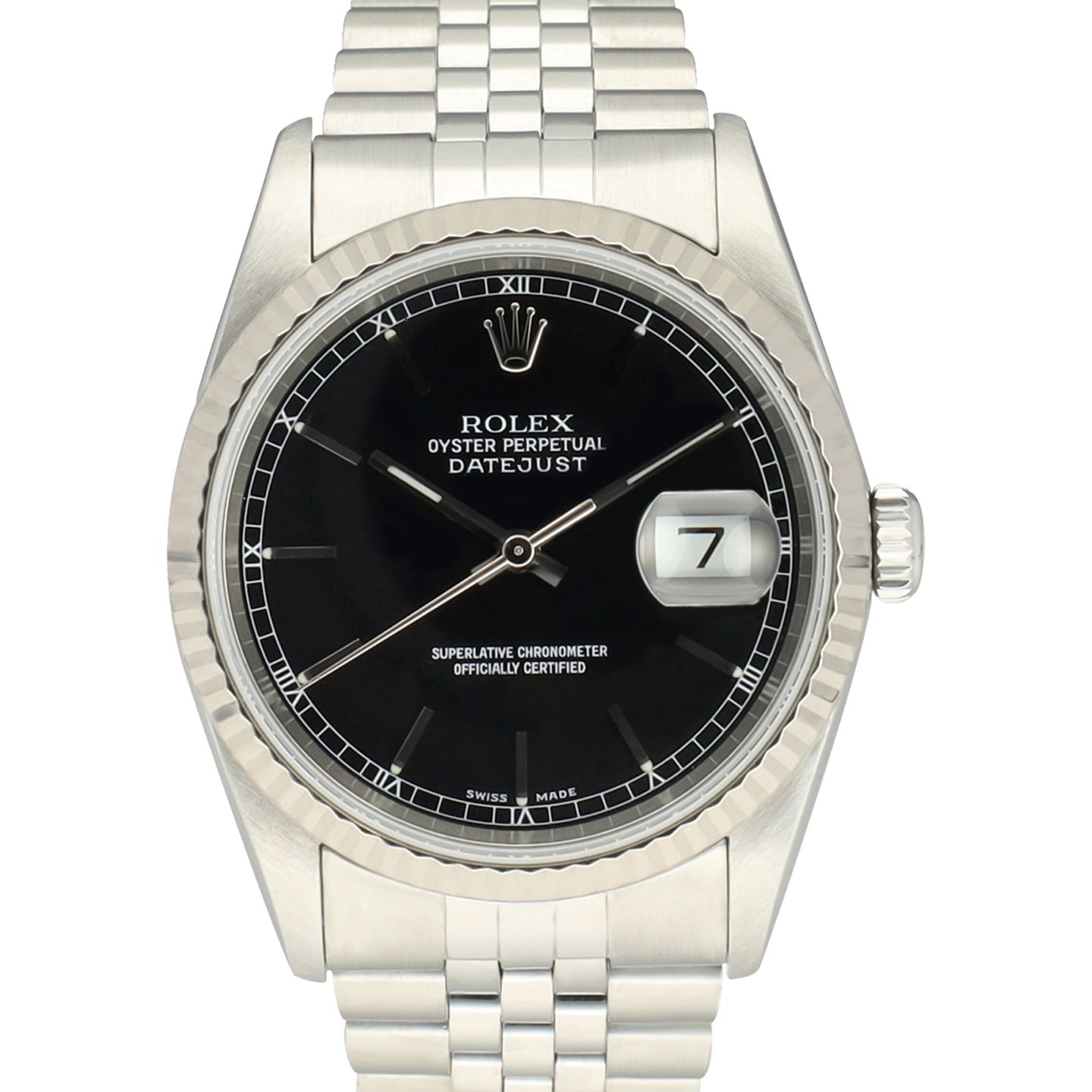 Rolex Datejust 36 16234 (2000) - Zwart wijzerplaat 36mm Staal (2/8)