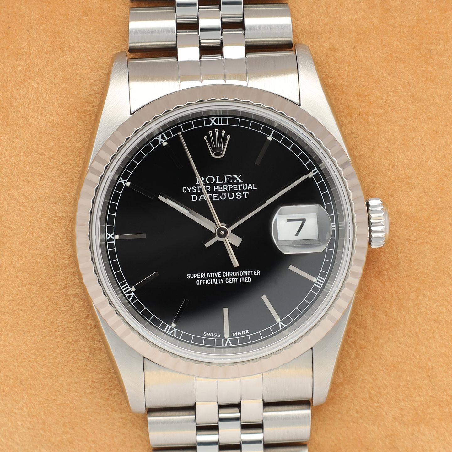 Rolex Datejust 36 16234 (2000) - Zwart wijzerplaat 36mm Staal (1/8)