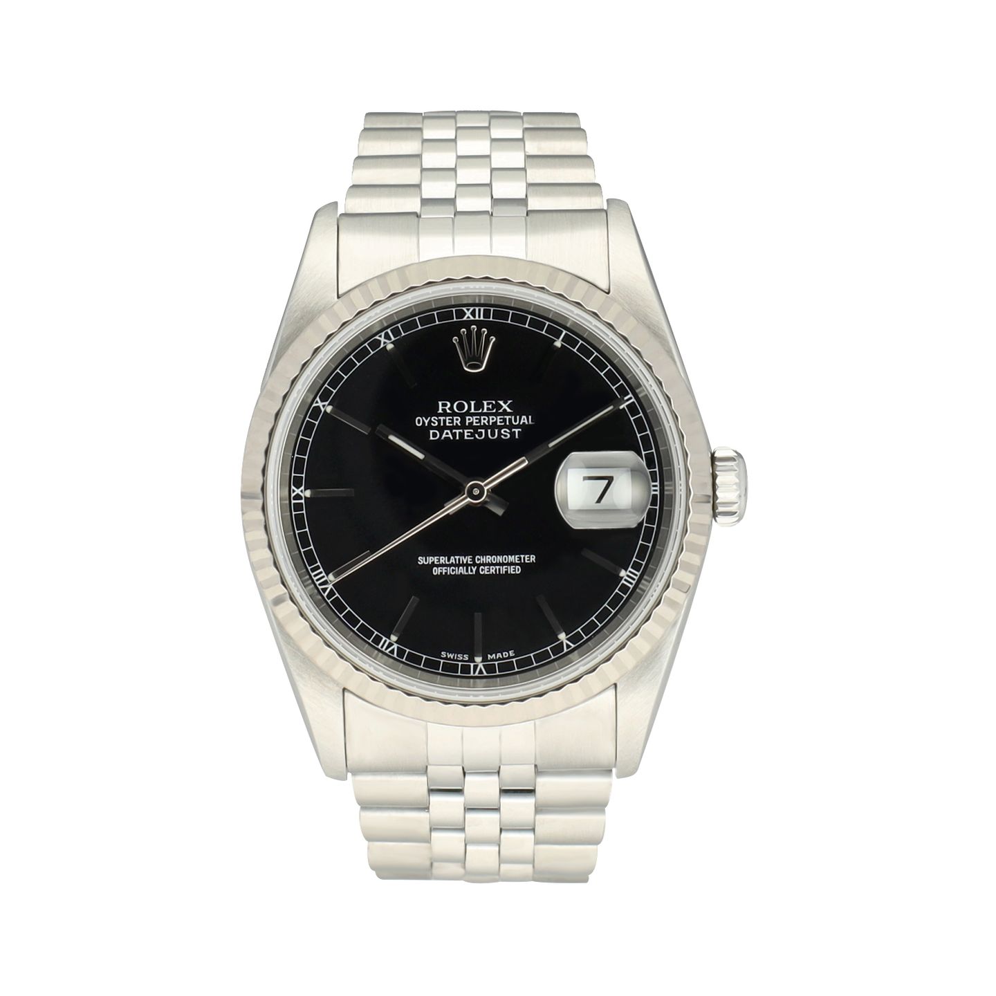 Rolex Datejust 36 16234 (2000) - Zwart wijzerplaat 36mm Staal (3/8)