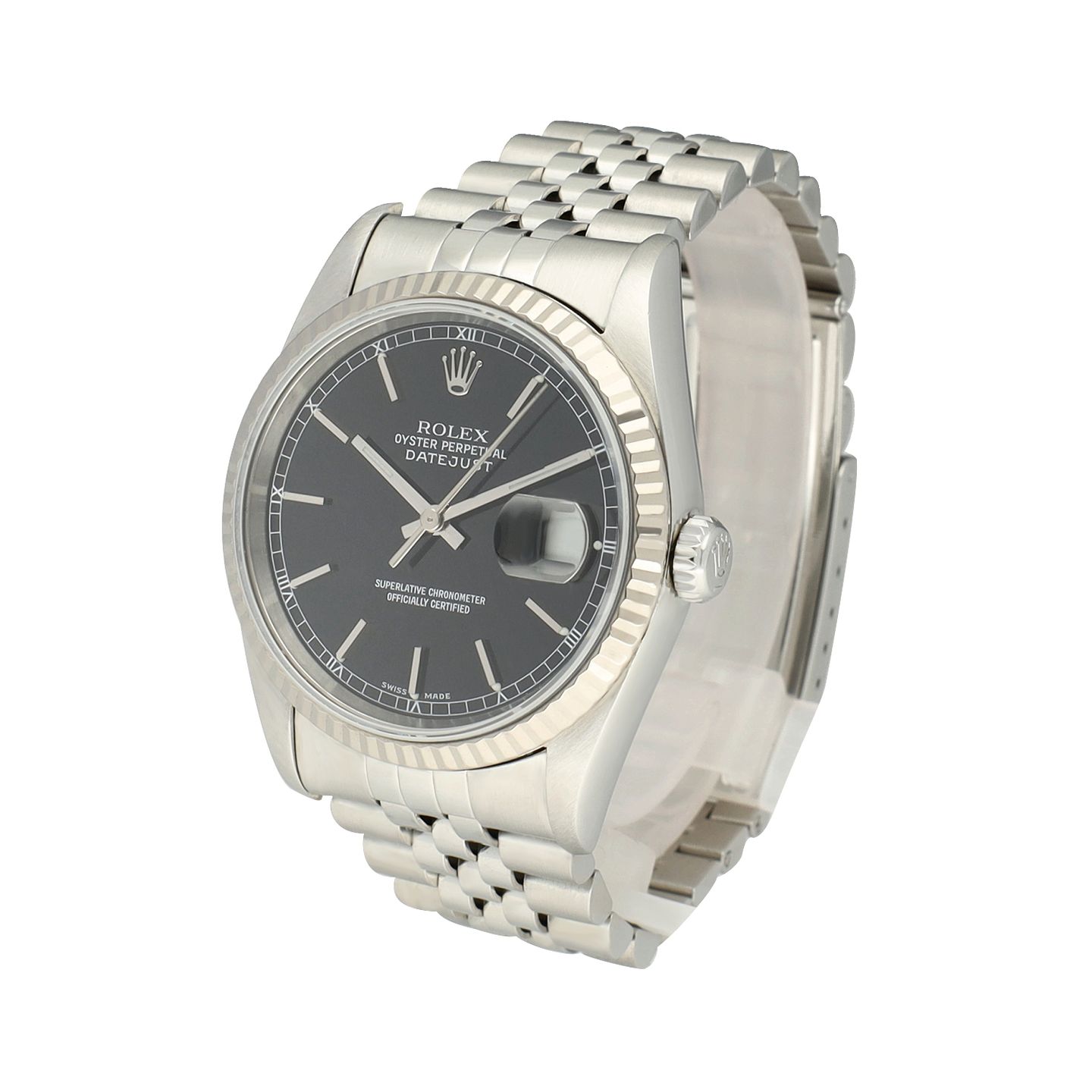 Rolex Datejust 36 16234 (2000) - Zwart wijzerplaat 36mm Staal (5/8)