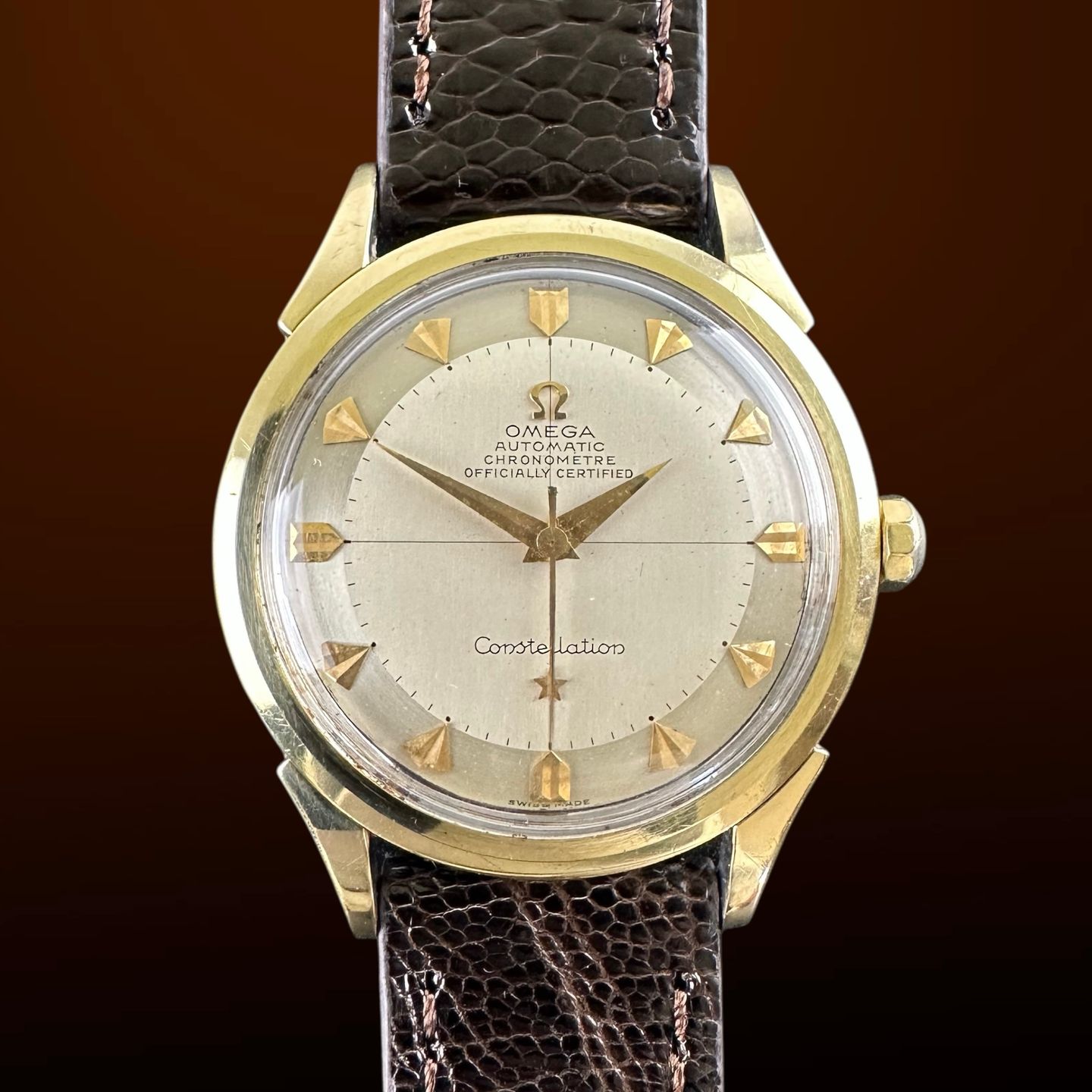 Omega Constellation 2652 (1952) - Wit wijzerplaat 35mm Goud/Staal (1/8)
