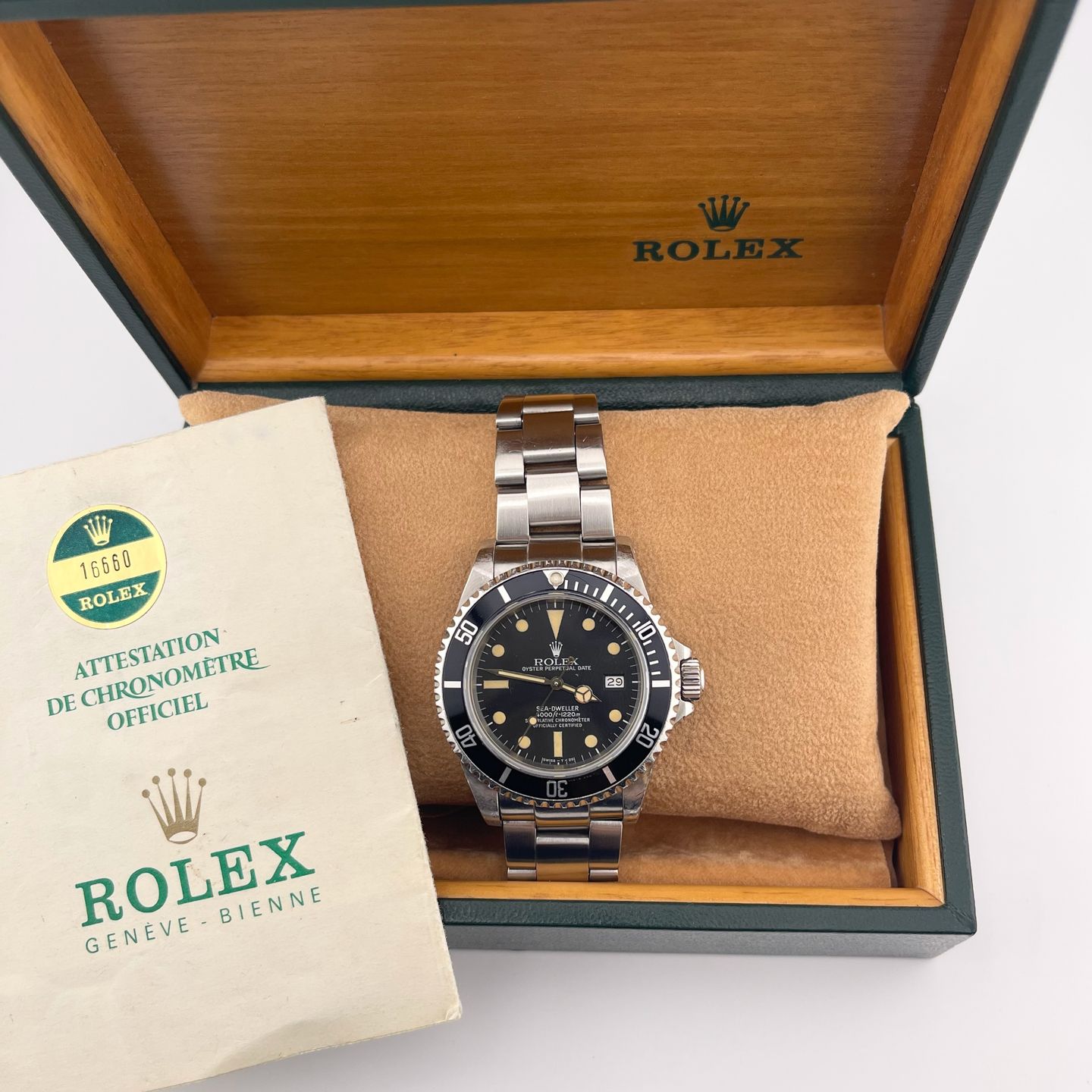 Rolex Sea-Dweller 16660 (1990) - Zwart wijzerplaat 40mm Staal (5/5)