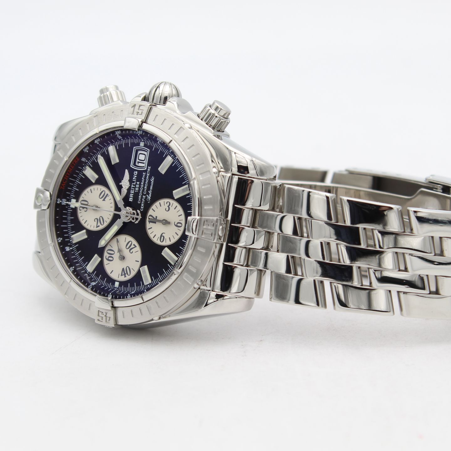 Breitling Chronomat Evolution A13356 (Unknown (random serial)) - Black dial 48 mm Steel case (7/8)