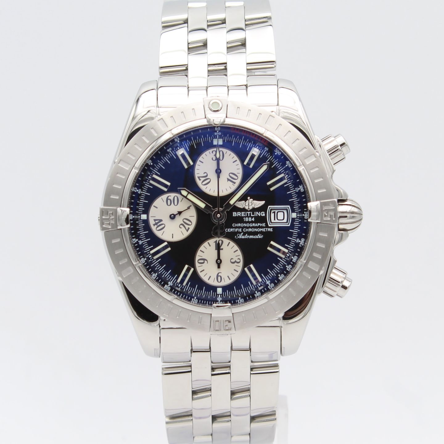 Breitling Chronomat Evolution A13356 (Unknown (random serial)) - Black dial 48 mm Steel case (1/8)